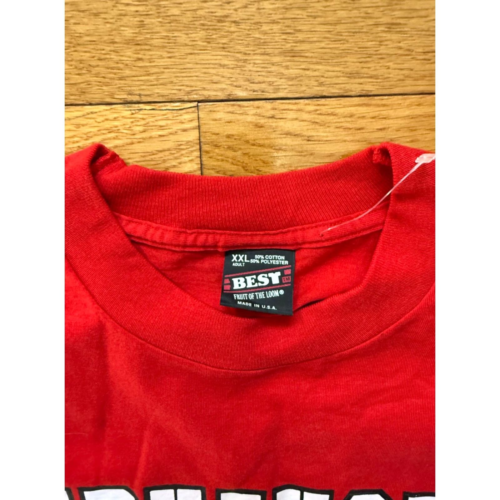 Vintage VINTAGE Arkansas Razorbacks Graphic Single Stitch T-Shirt XXL Red 90s Mens Shirt Size US XXL / EU 58 / 5 - 4 Thumbnail