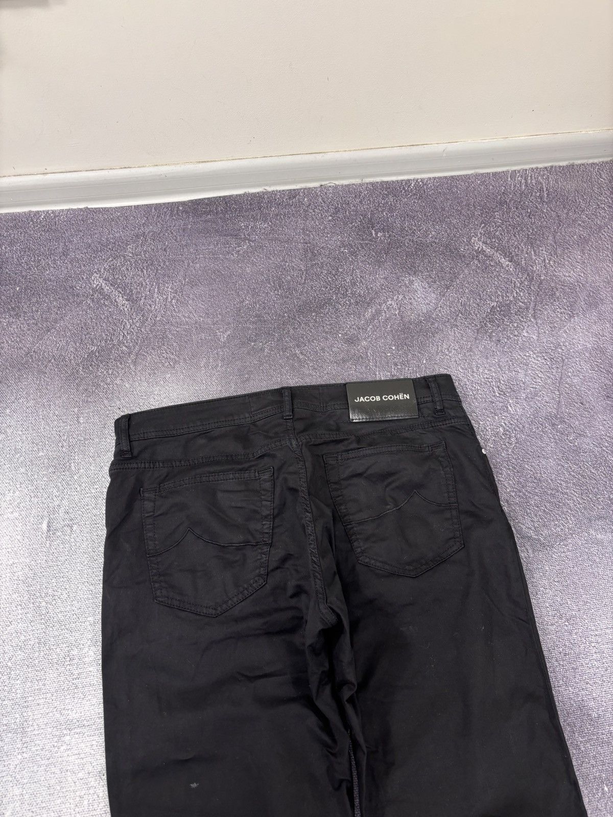 Jacob Cohen Jacob Cohen Men’s Black Cotton Blend Stretch Pants Jeans Size US 35 - 18 Thumbnail