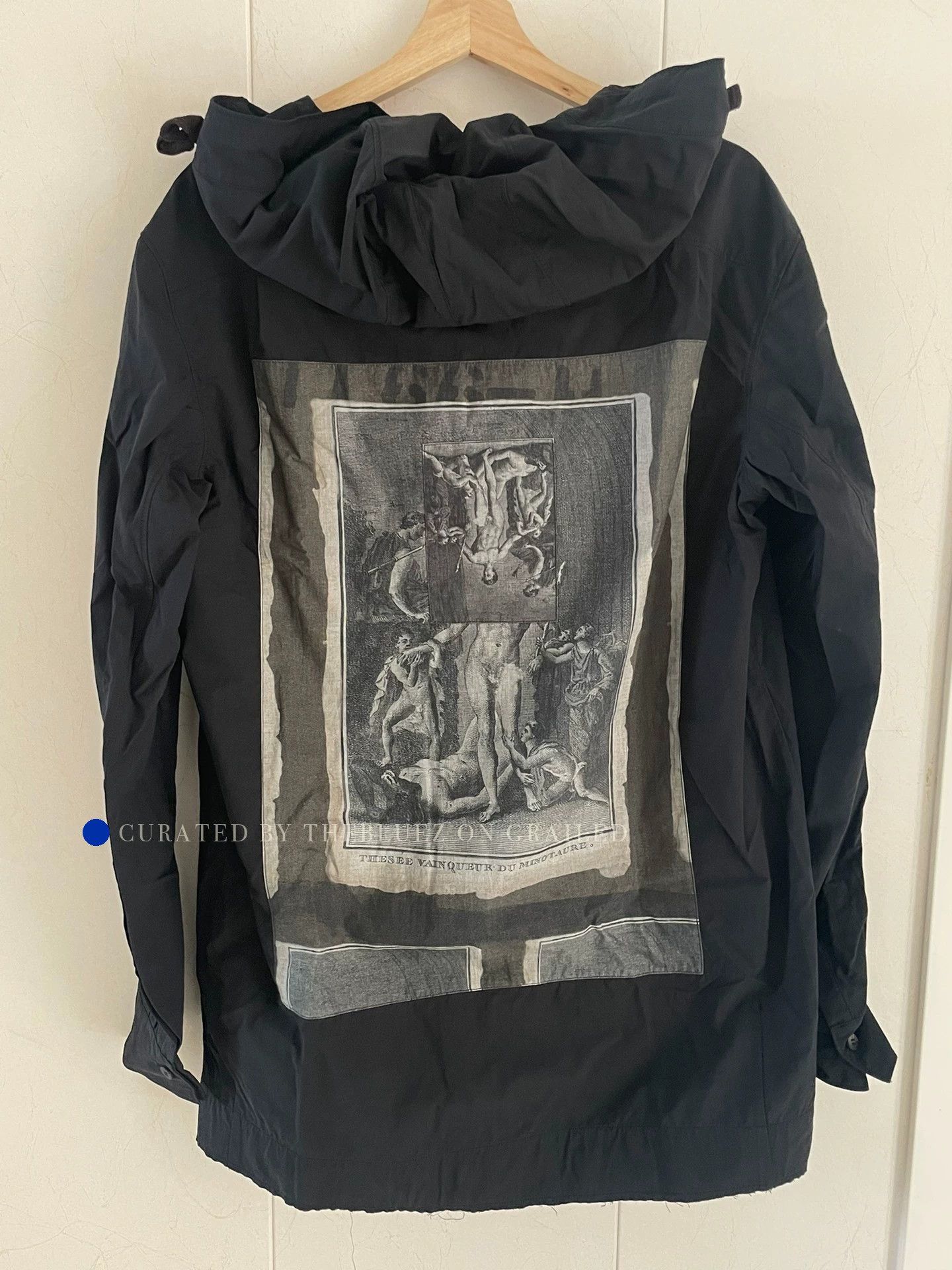 Ziggy Chen Black Ancient Painting Cotton Shirt Jacket Size US M / EU 48-50 / 2 - 1 Thumbnail