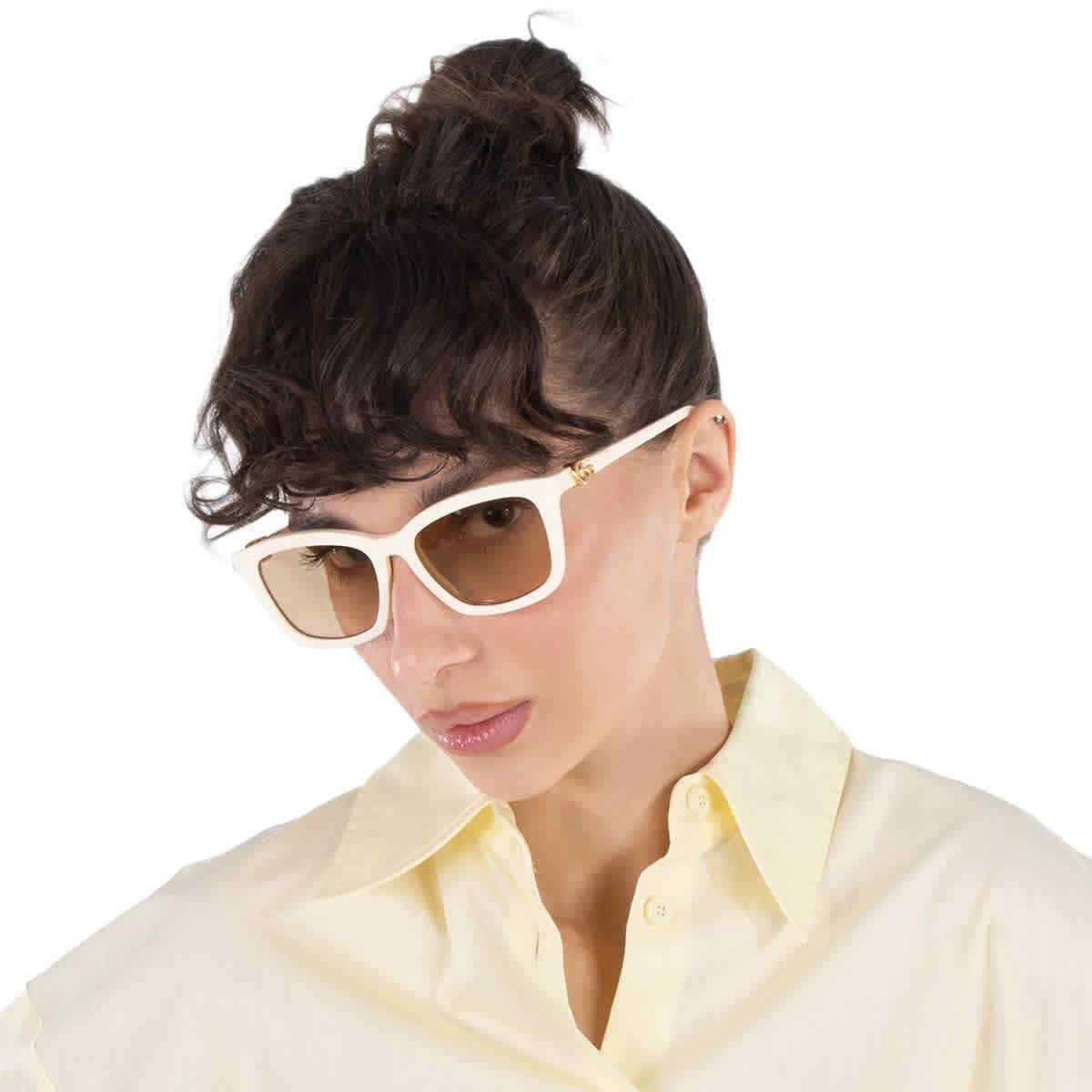 Gucci NEW Gucci Sunglasses GG1596SK 002 Ivory/Nude Flash Authentic Size ONE SIZE - 1 Thumbnail