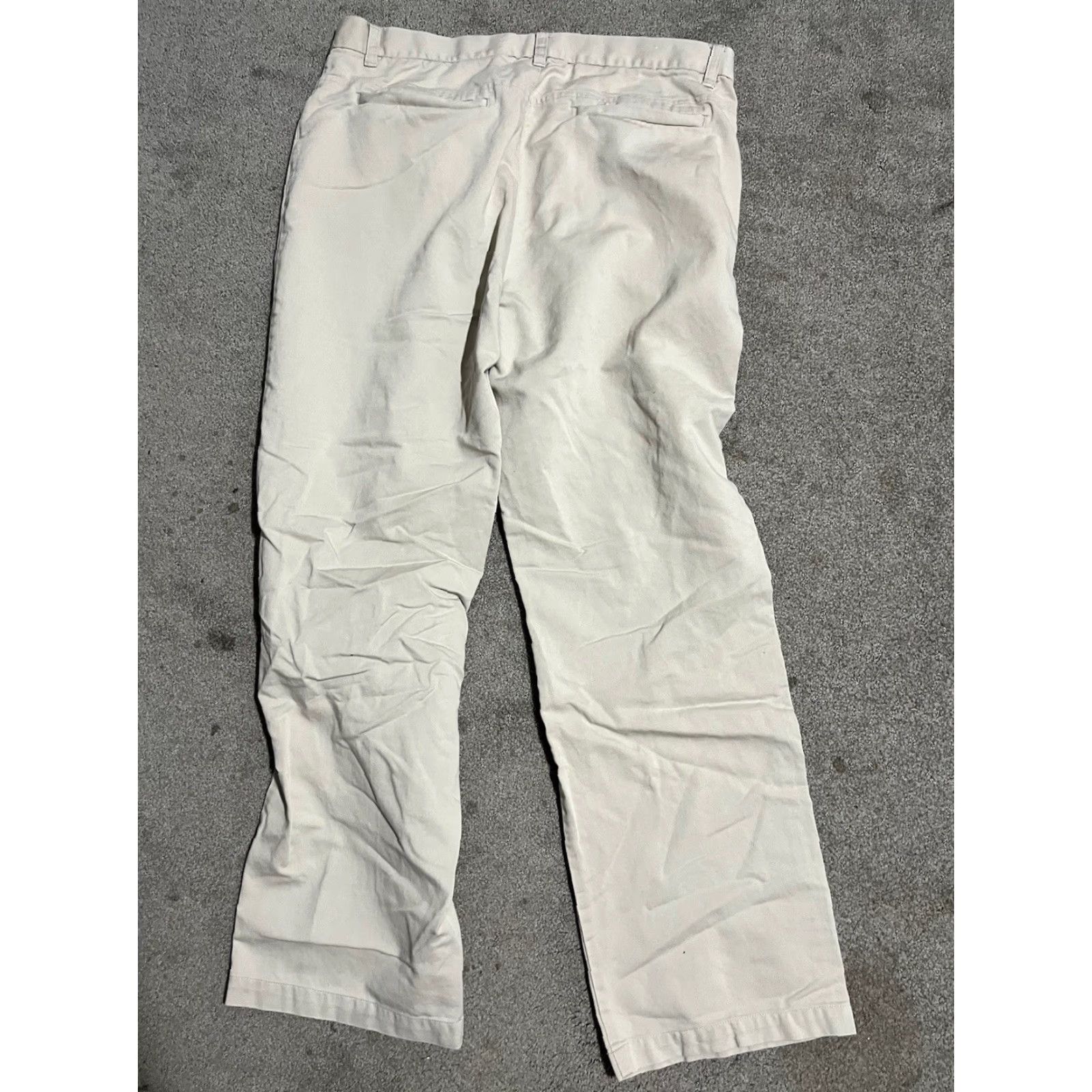 Calvin Klein Calvin Klein 36c32 Straight 4-Pocket Flat Front Chino Pants Men Beige Relaxed Size US 36 / EU 52 - 2 Thumbnail