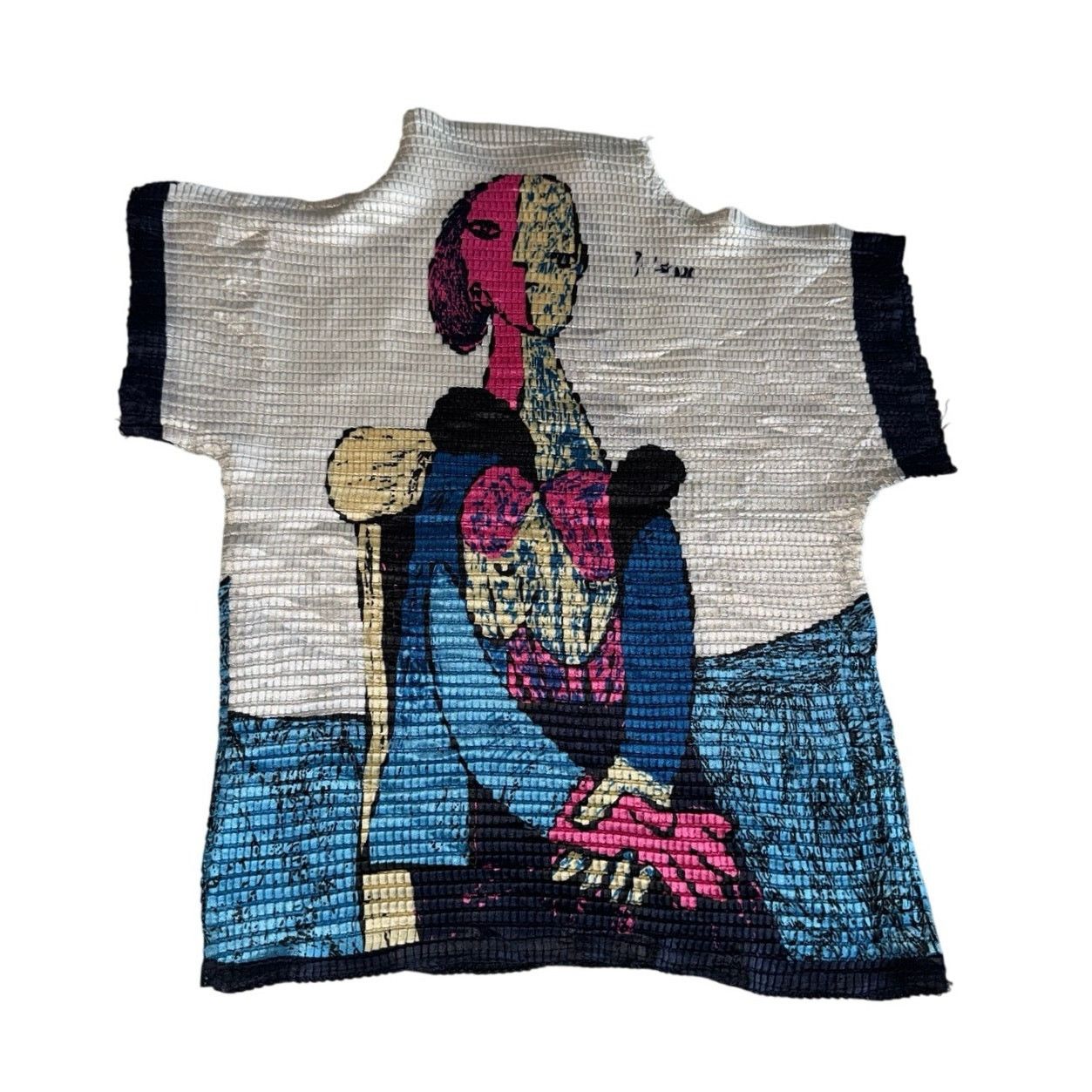 Other 90s Vintage VALENTINA Picasso Crinkle Top, One Size Size ONE SIZE - 2 Thumbnail