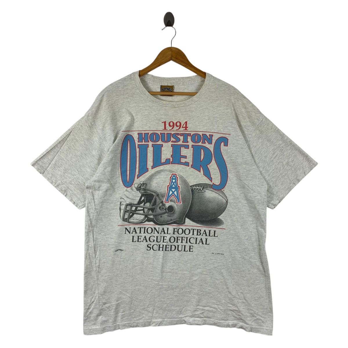 Vintage 90s HOUSTON OILERS NFL nutmeg tag tee