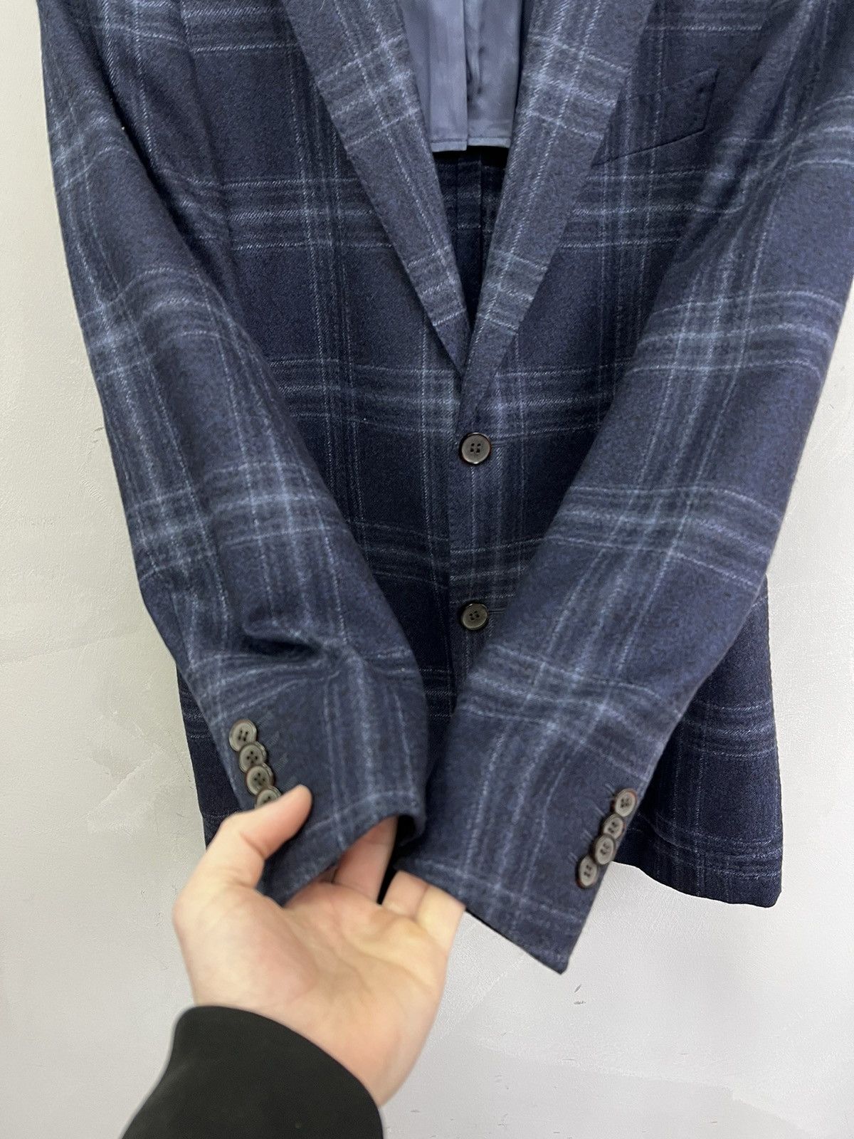 Designer × Suitsupply SUITSUPPLY Blazer Jacket HAVANA HL Navy CHECK Wool EU48 Size 48R - 6 Thumbnail
