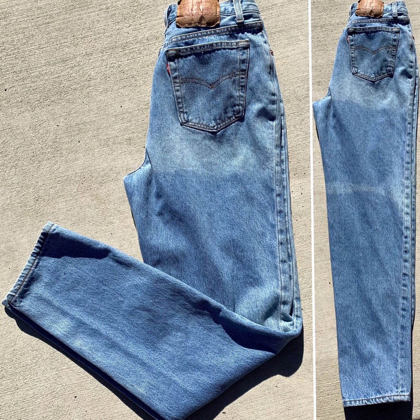 Levi's VINTAGE Levi's 501 Jeans Button Fly Made In USA 90s 28 in Waist 11 M Blue Denim Jeans Boys Mens Womens Girls Size 32" / US 10 / IT 46 - 3 Thumbnail