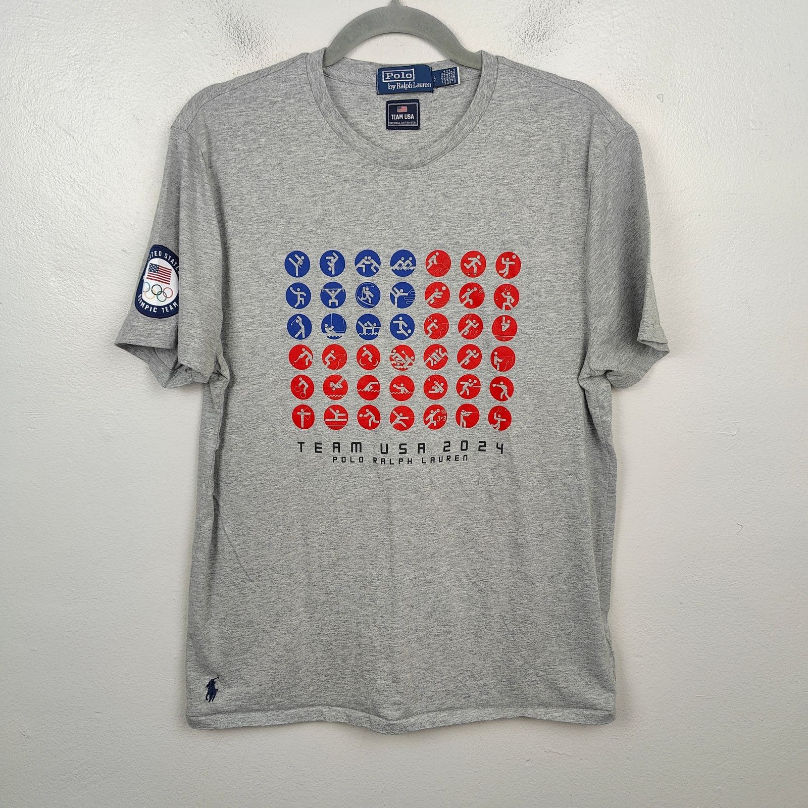Polo Ralph Lauren Polo Ralph Lauren Olympics T-Shirt Mens Large Gray Heather Size US L / EU 52-54 / 3 - 1 Thumbnail