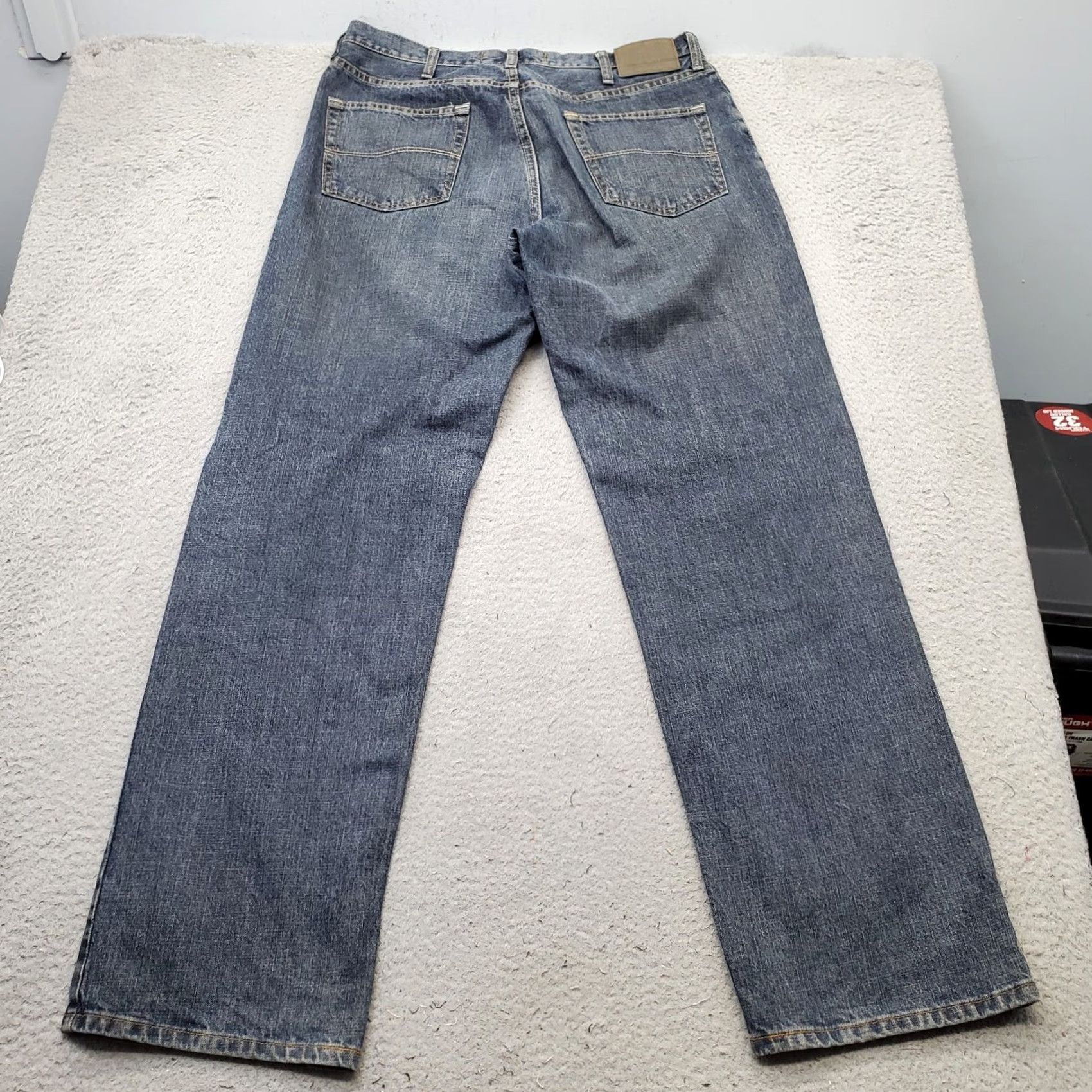 Lee Lee Jeans Mens 34x34 Blue Denim Cotton Premium Relaxed Fit Straight Leg 2006557 Size US 34 / EU 50 - 2 Thumbnail