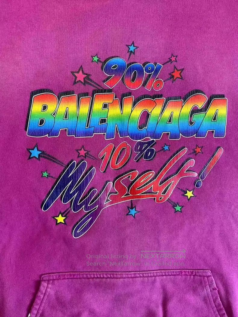 Balenciaga Balenciaga rainbow letter logo hoodie. Size US M / EU 48-50 / 2 - 2 Thumbnail