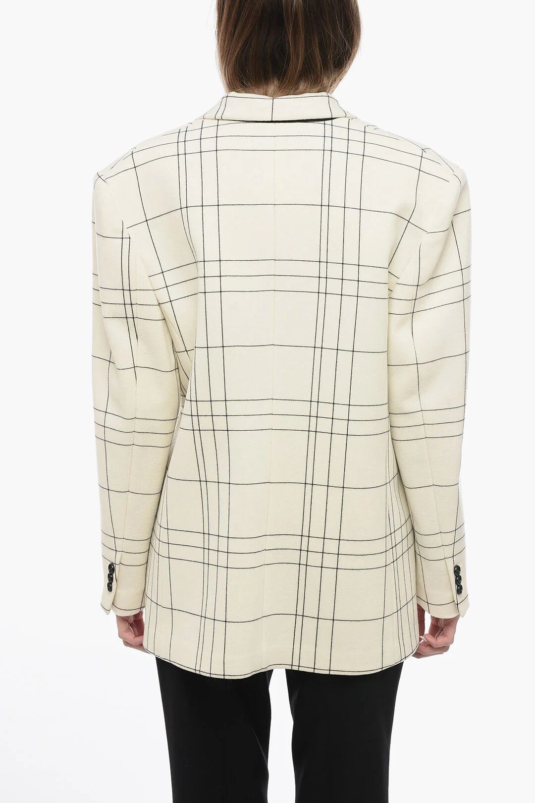 Marni og1mm0326 Wool Blazer in White Size M / US 6-8 / IT 42-44 - 2 Thumbnail
