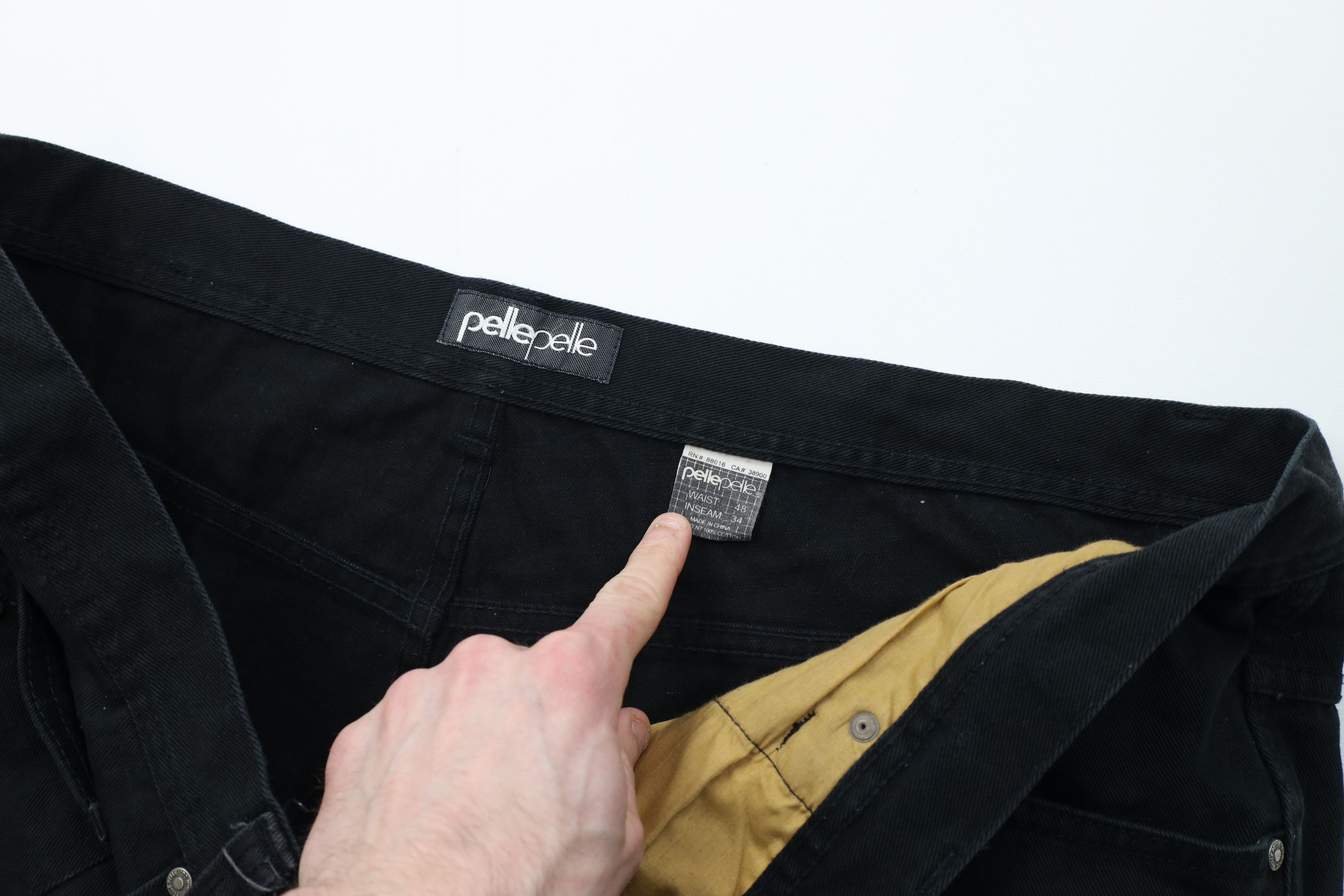 Pelle Pelle Vintage 90s Y2K Pelle Pelle Baggy Wide Leg Denim Jeans Black Size US 44 / EU 60 - 10 Thumbnail