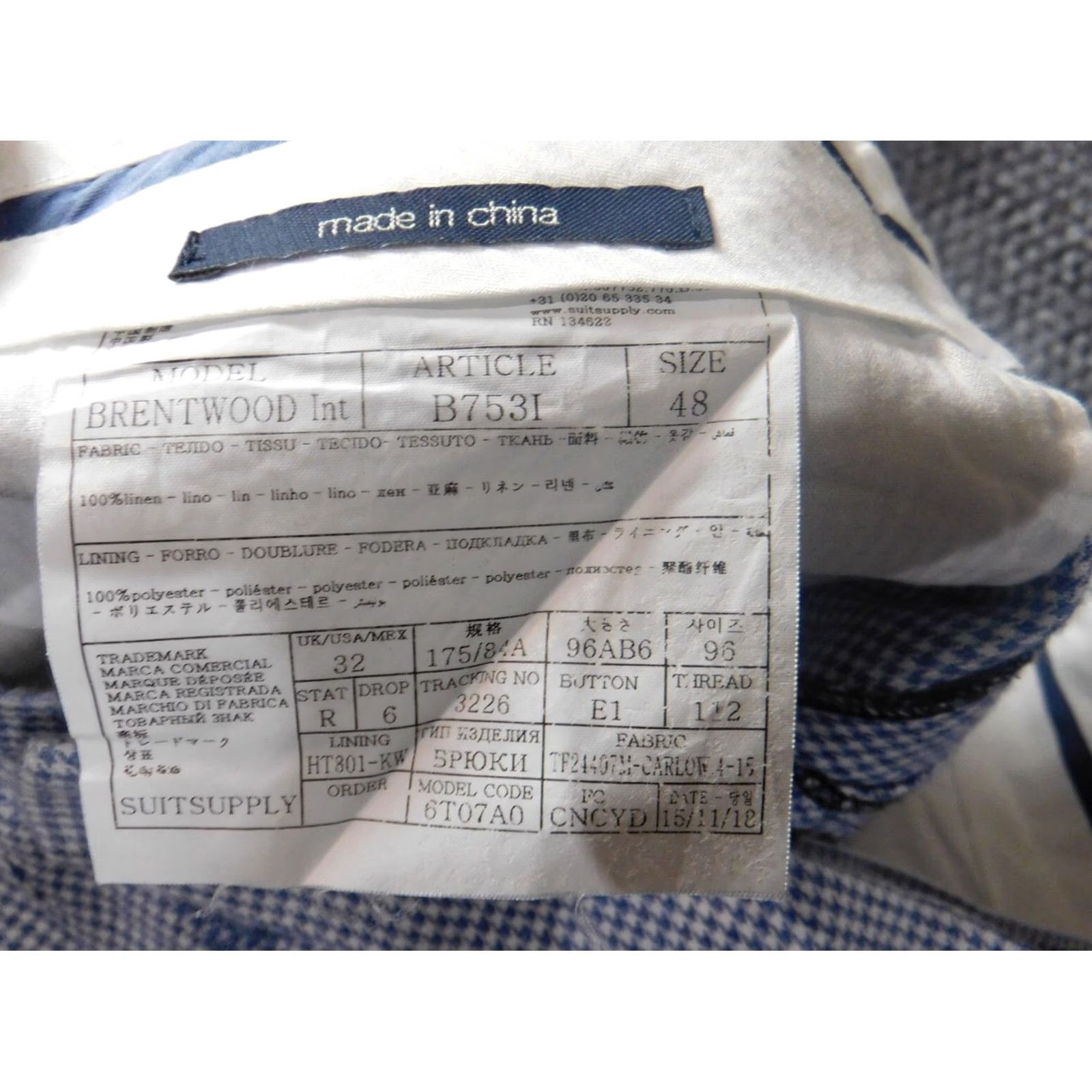 Vintage Tessuti Womens Pants 32 Blue Plaid Straight Chino Casual VINTAGE? Size 24" / US 00 / IT 34 - 4 Thumbnail