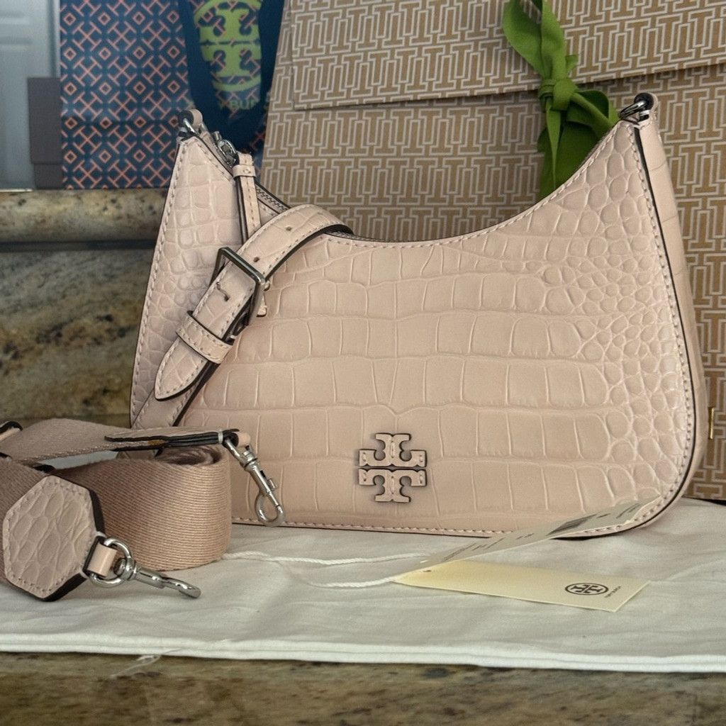 478$! Tory Burch - Thea Embossed Convertible Crossbody Pink
