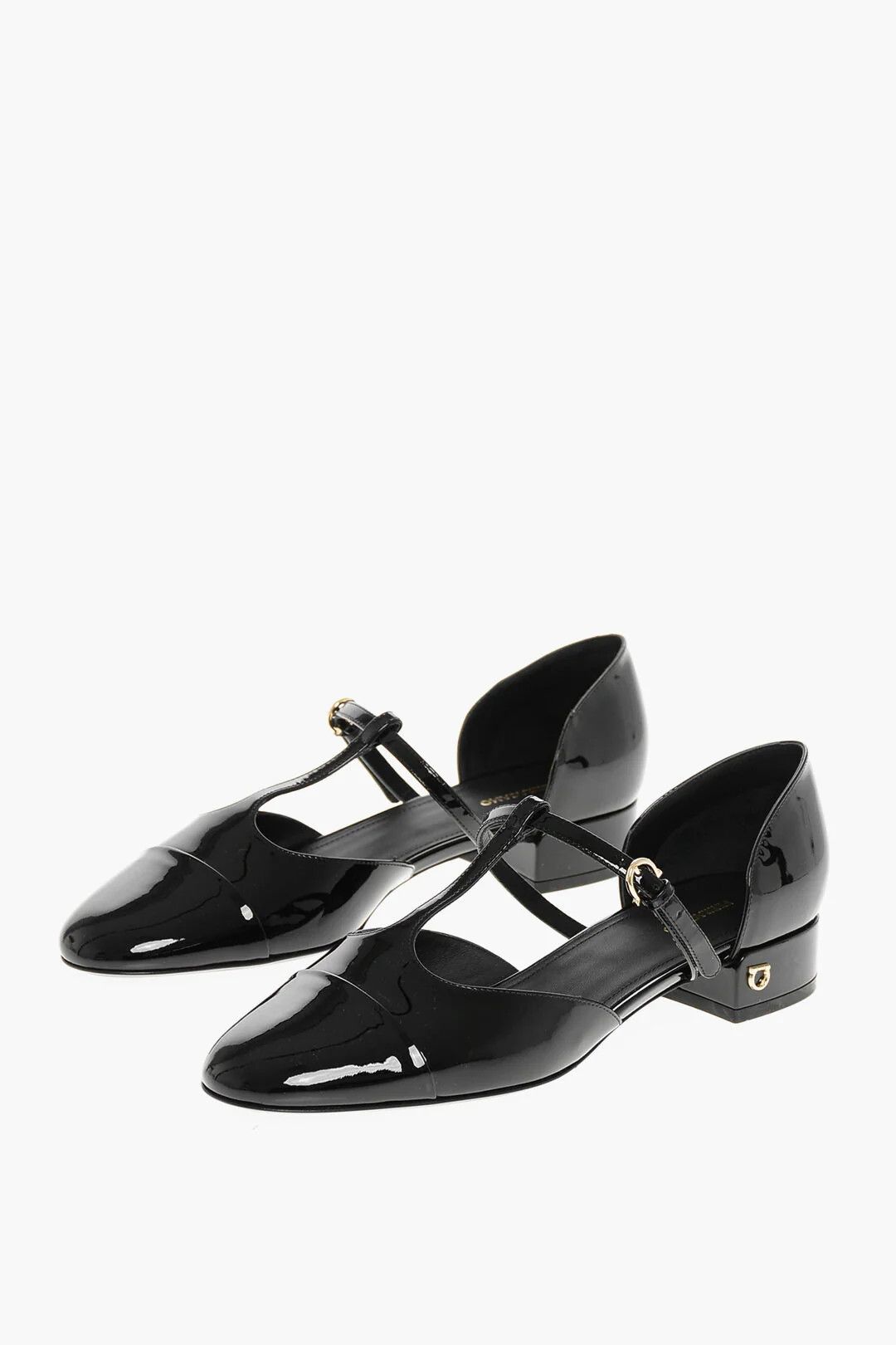 Salvatore Ferragamo og1mm0426 Patent Leather T-Bar Ballet Flats in Black Size US 6.5 / IT 36.5 - 3 Thumbnail