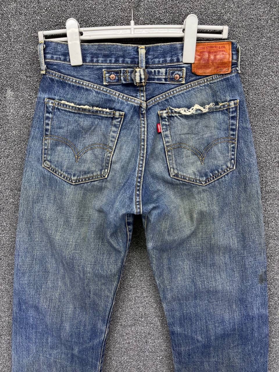 Levi's Vintage 90’s LEVIS 702xx Big E Selvedge Redline Buckle Back Size US 29 - 5 Thumbnail