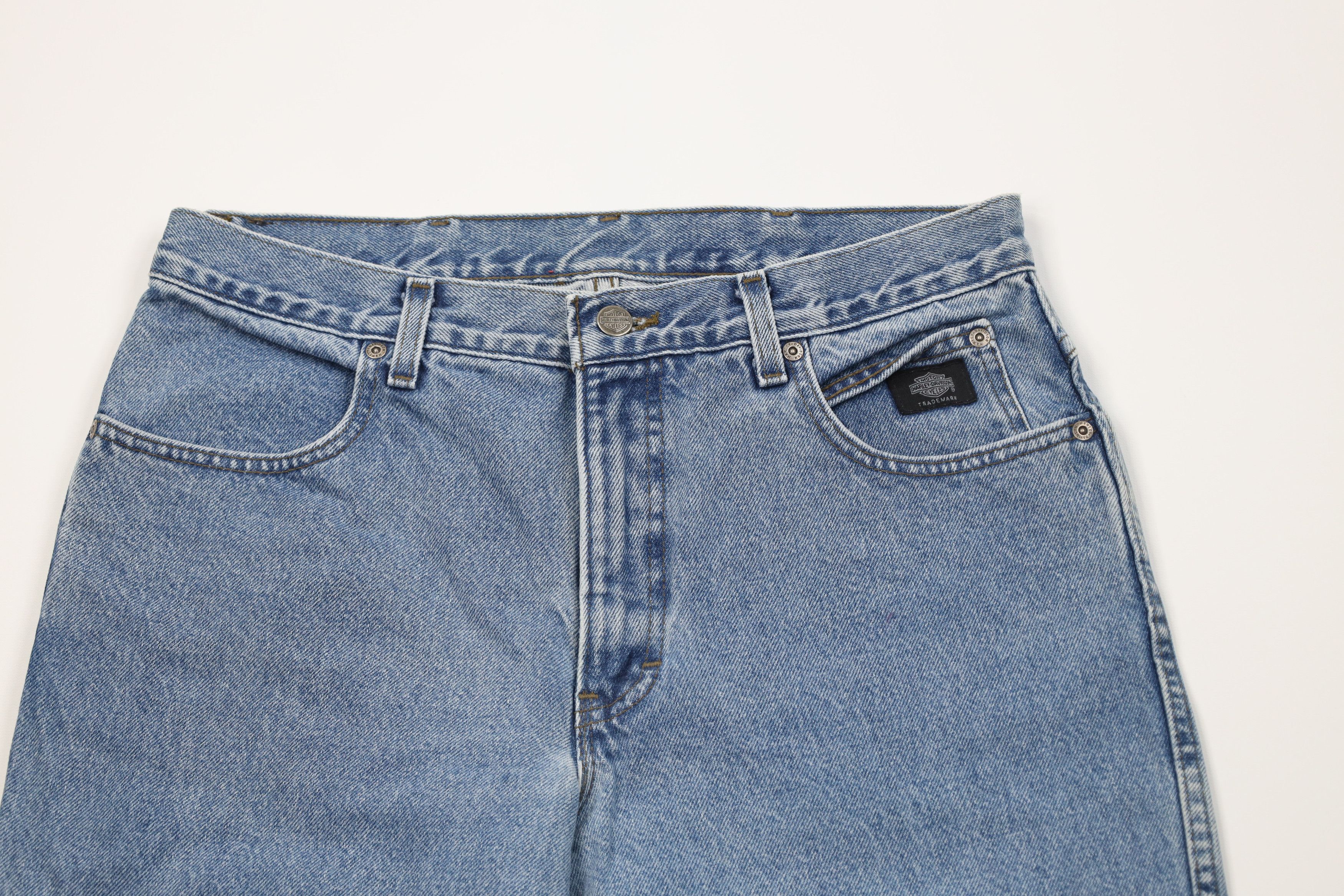 Harley Davidson Vintage 90s Harley Davidson Faded Relaxed Fit Jeans Blue USA Size 36" / US 14 / IT 50 - 2 Thumbnail