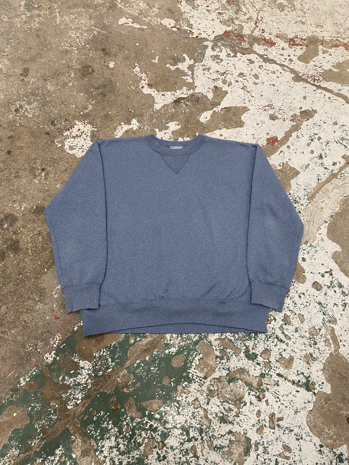 Vintage Vintage 1990s Blue Boxy Sweatshirt Size US S / EU 44-46 / 1 - 1 Thumbnail