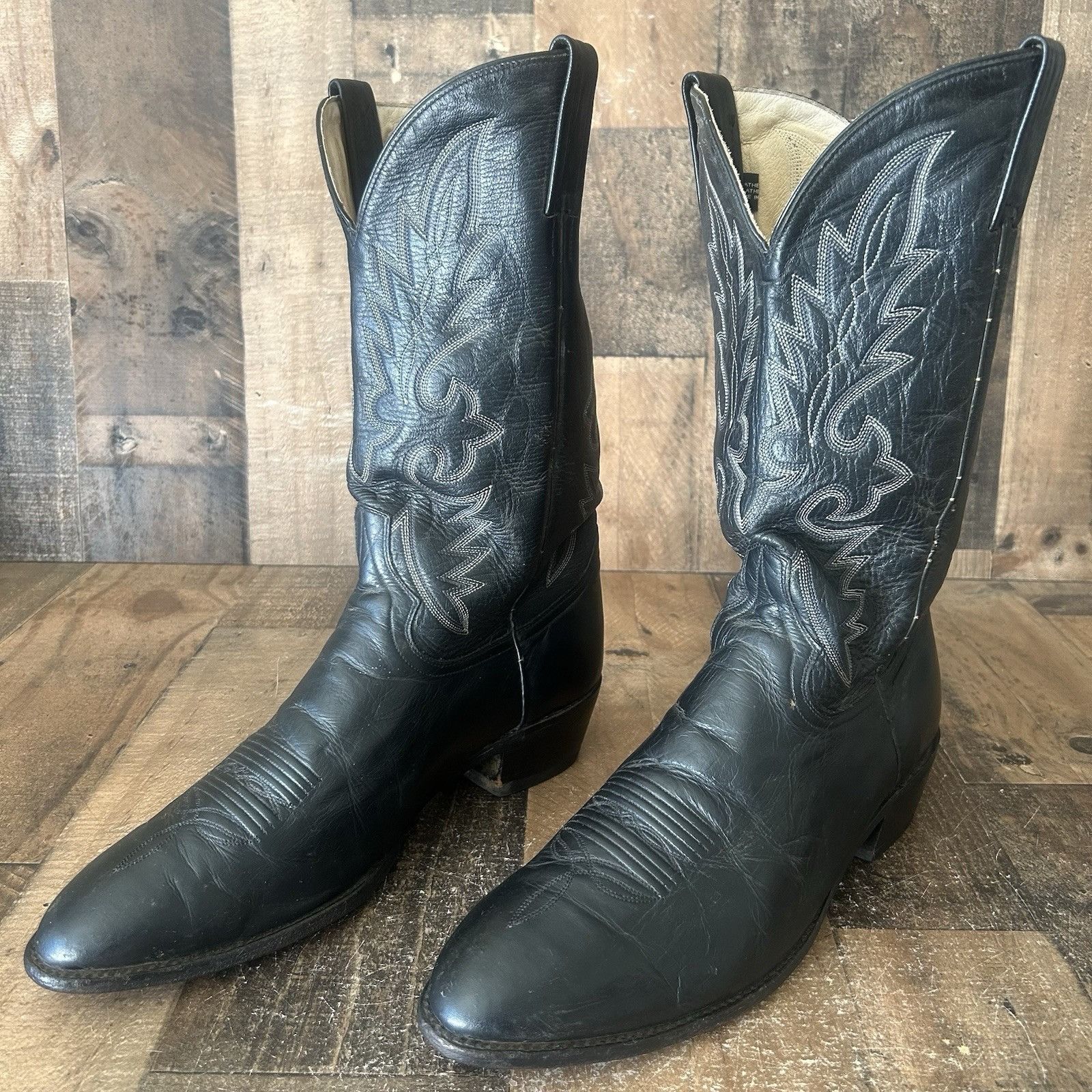 Dan Post Dan Post 2110 R Black Extra Wide Cowboy Boots Mens 12 EW Size US 12 / EU 45 - 2 Thumbnail