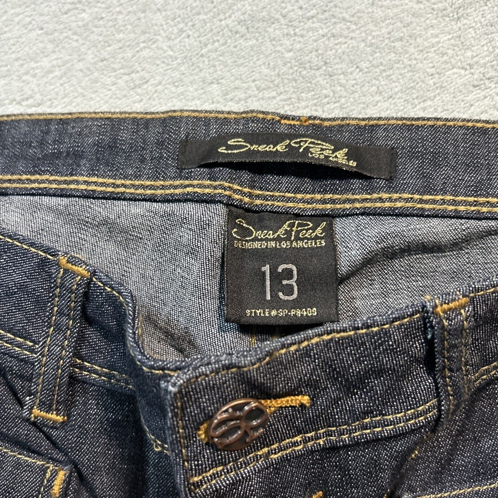JNCO DeadStock Dojo Style Jeans Womens 13 33x33 Hamilton Wide Leg Size 33" - 4 Thumbnail