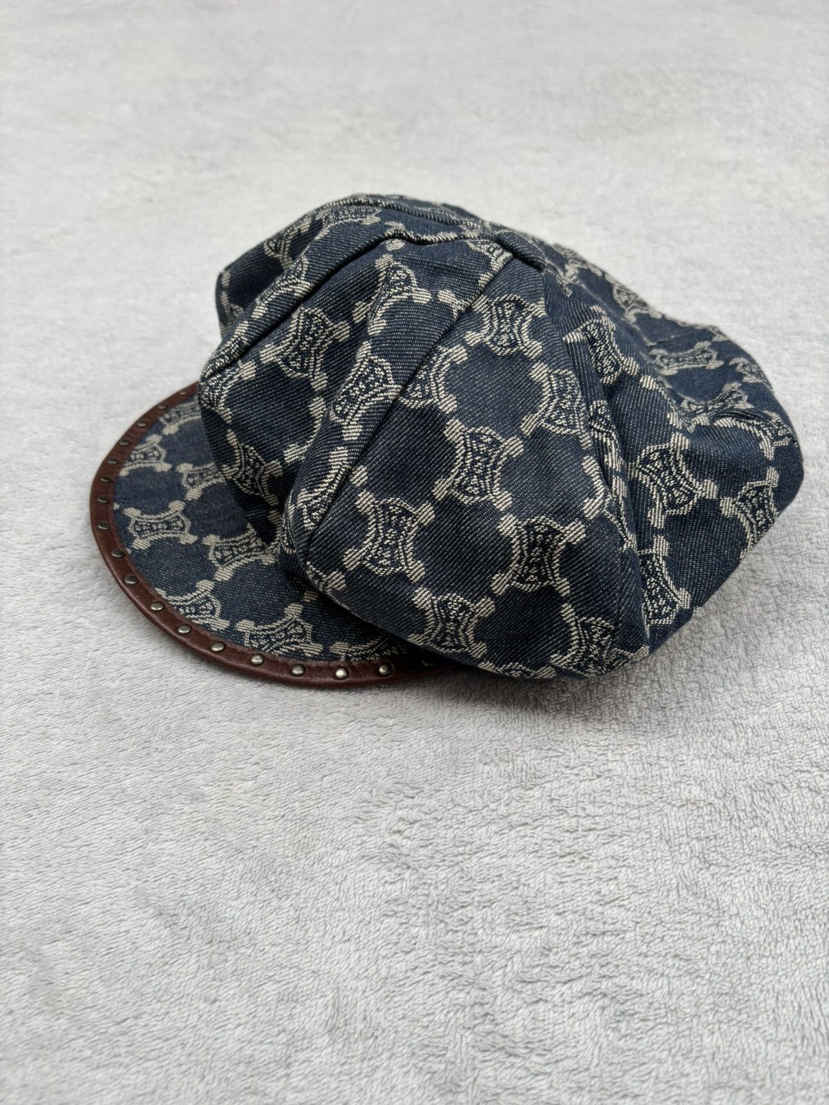 Celine Archive Celine Monogram Macadam Newsboy Cap Size ONE SIZE - 7 Thumbnail