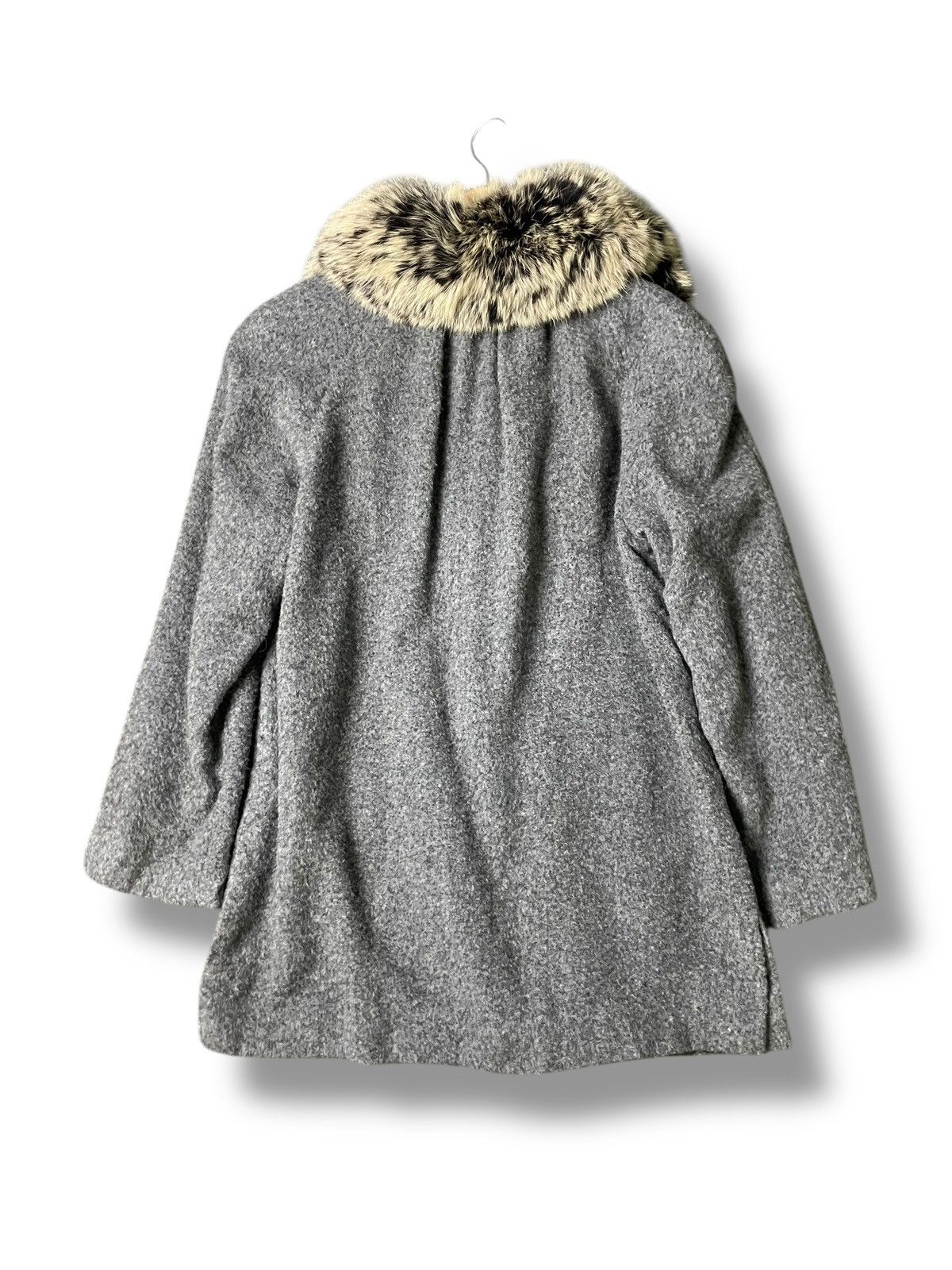 Japanese Brand × Vintage JUN ASHIDA Japanese Brand Fur Collar Coat (65) Size US L / EU 52-54 / 3 - 7 Thumbnail