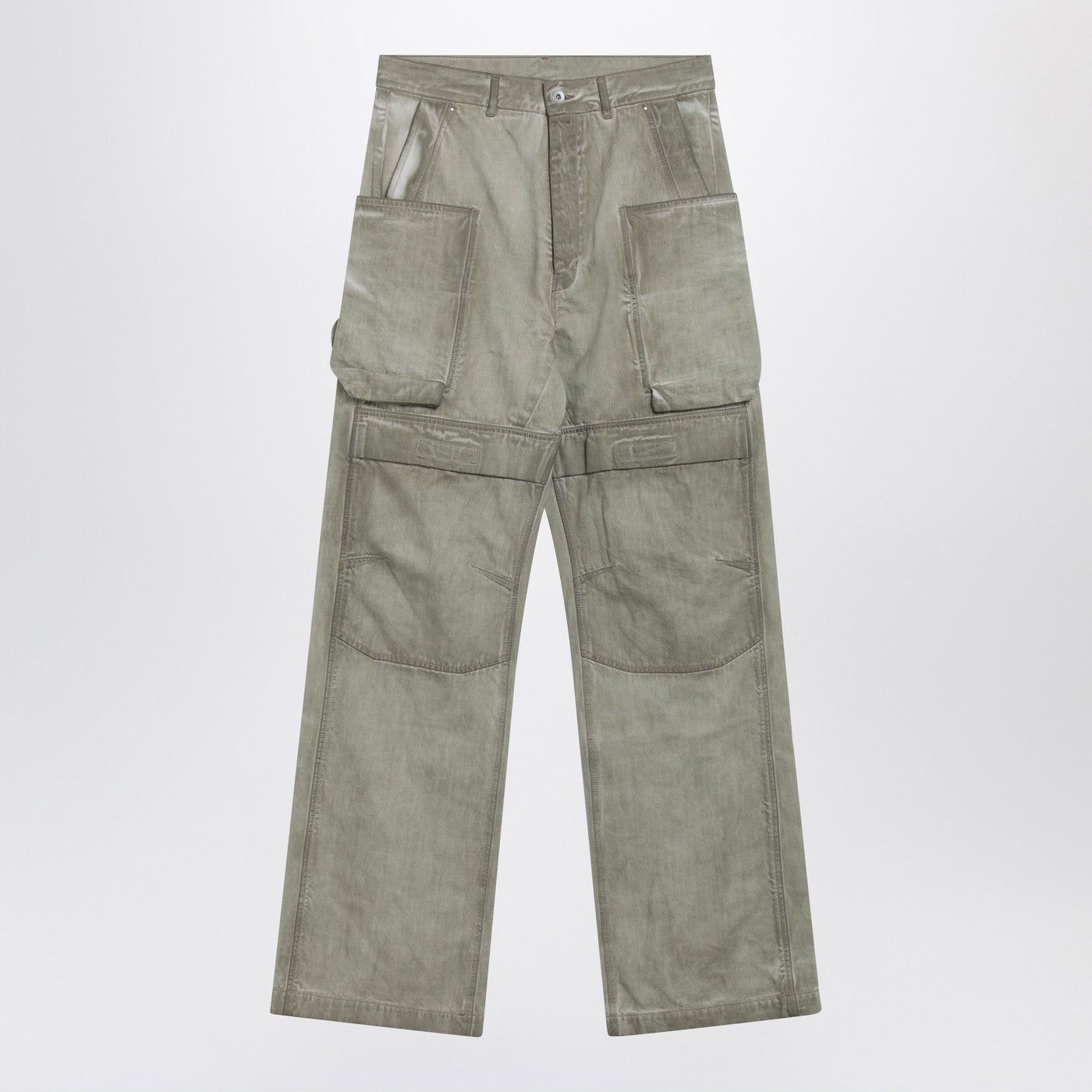 Rick Owens Drkshdw Drkshdw Sand Vintage-Effect Cargo Trousers Size US 31 - 1 Thumbnail