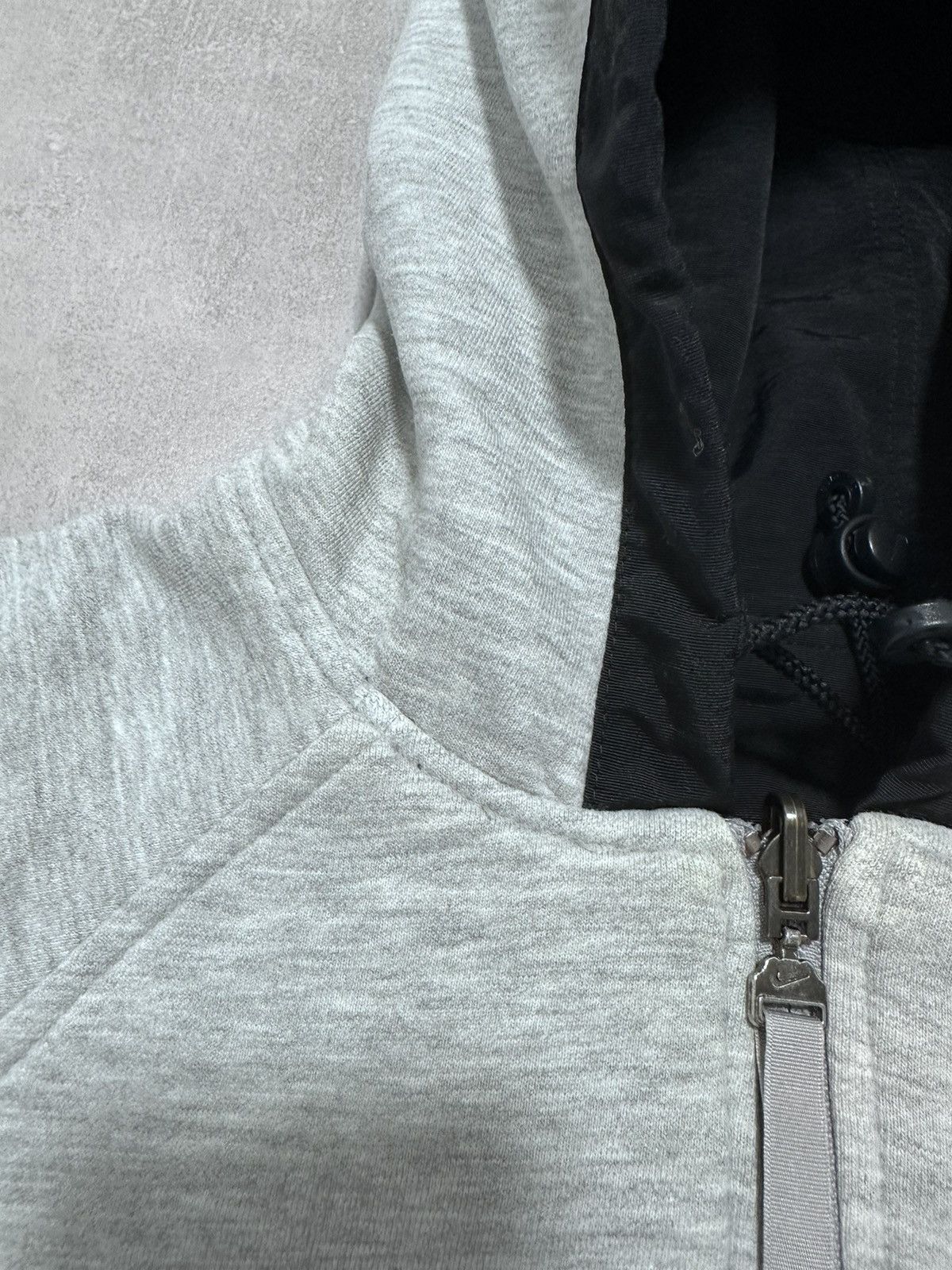 Nike × Vintage Vintage Nike Women’s Jacket Hooded 2in1 Black Grey Swoosh Size M / US 6-8 / IT 42-44 - 15 Thumbnail