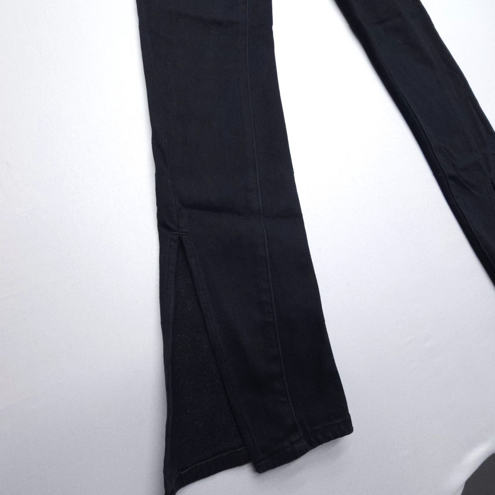 Pistola PISTOLA Teagan High Rise Jeans Size 24 Black 5-Pocket Design Straight Denim | High Rise Slit Hem Women’s Jeans Size 42" / US 20 - 4 Thumbnail