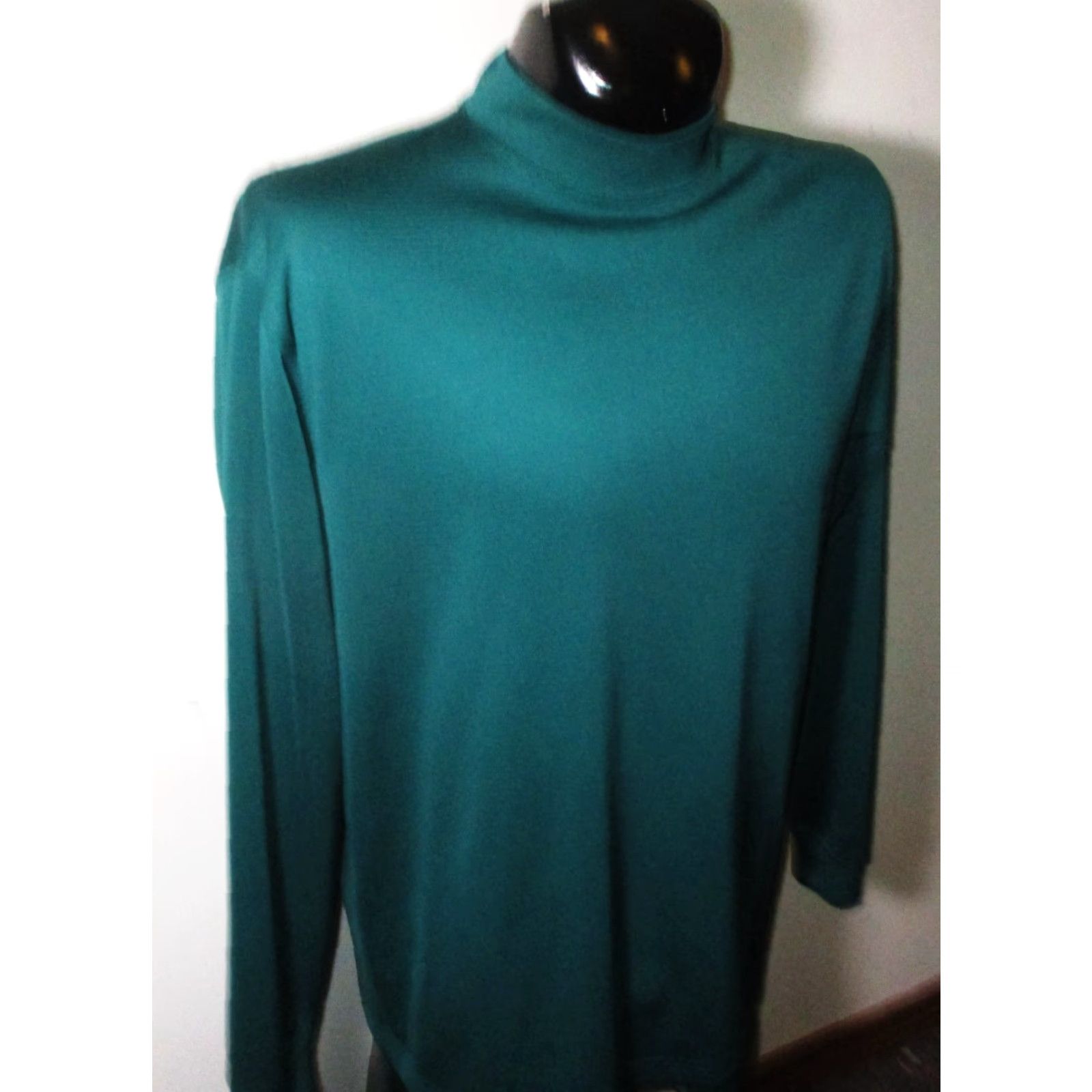Banana Republic BANANA REPUBLIC Green Long Sleeve Mock Neck Top Mens L Shirt Size US L / EU 52-54 / 3 - 3 Thumbnail