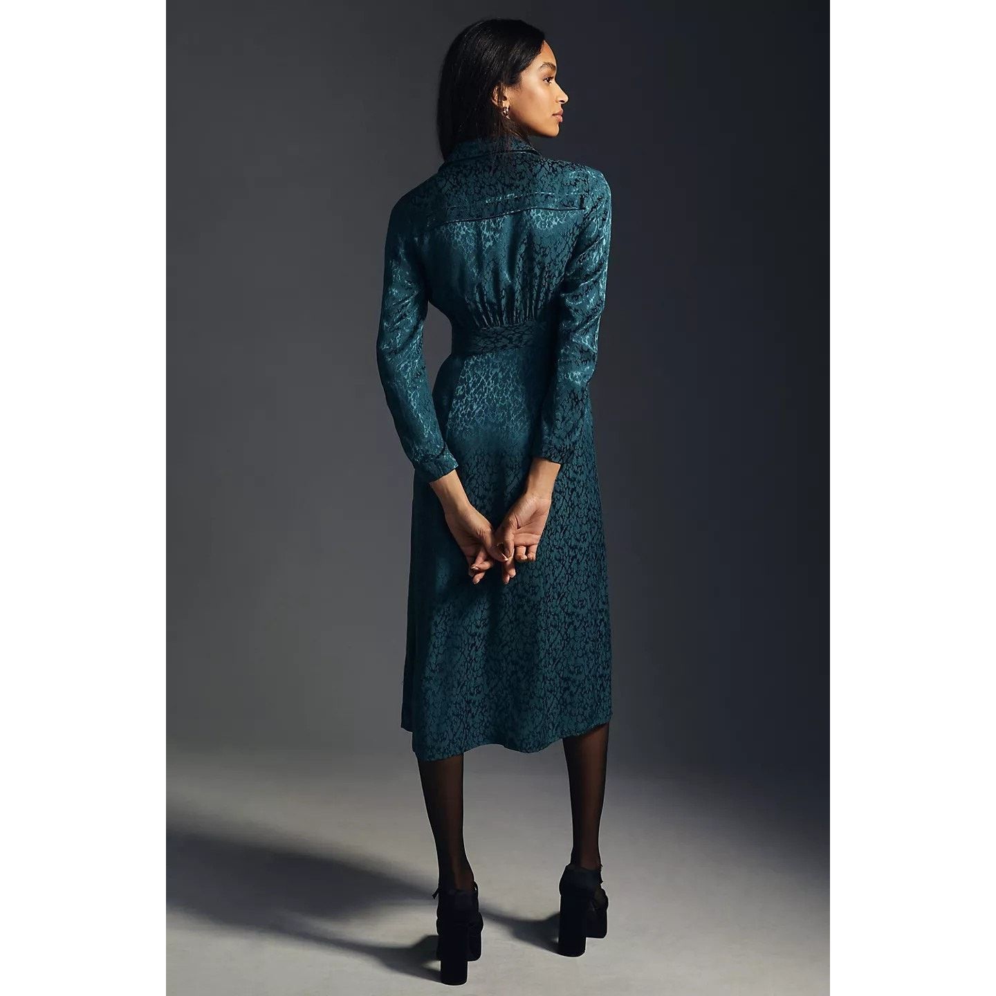 Anthropologie New Button Front Blazer Wrap Midi Dress $180 SIZE 6 Size M / US 6-8 / IT 42-44 - 4 Thumbnail
