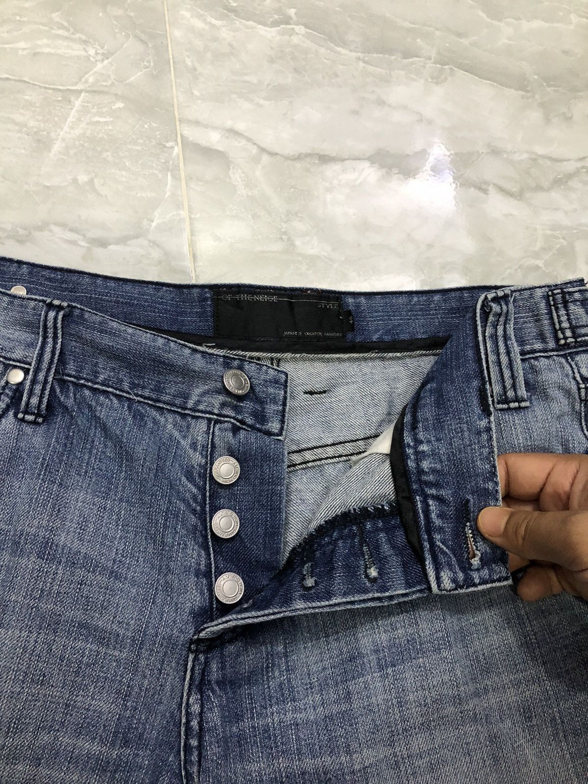 Japanese Brand Of The Neige Style Distressed Denim Shorts Size US 32 / EU 48 - 5 Thumbnail