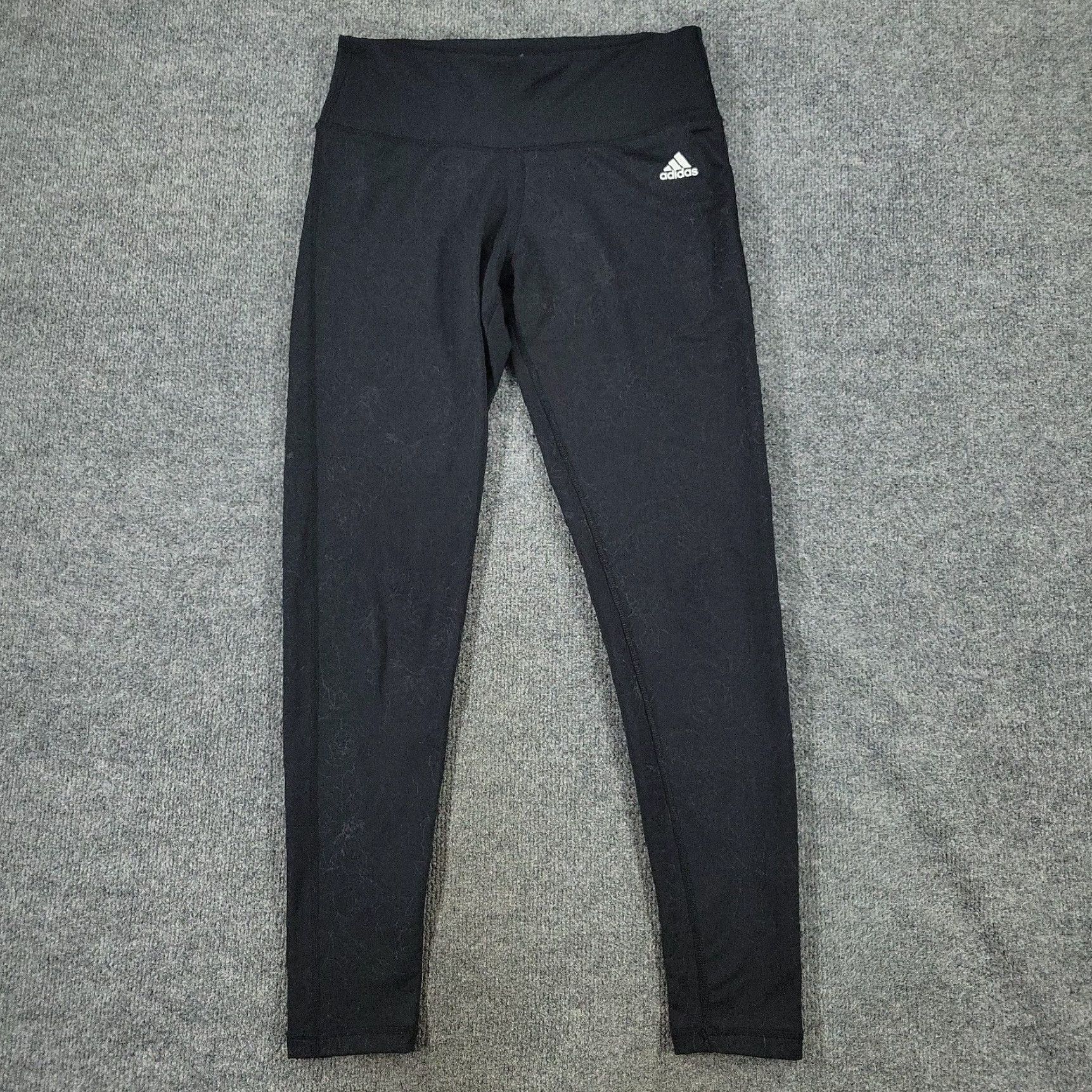 Adidas Fitted Stretch Black Activewear Leggings for Women Medium Size in Climalite Pants from Adidas Grailed