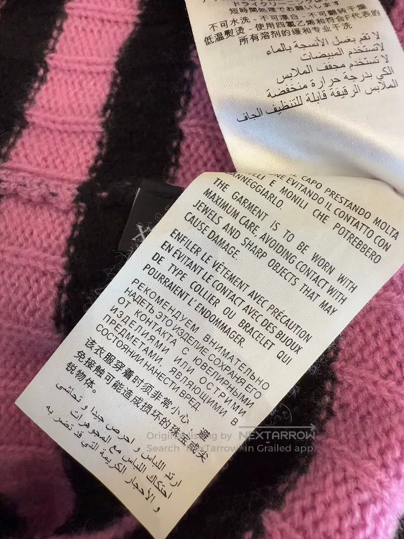 Gucci Gucci Pink and black striped cat embroidered pattern sweat Size XS / US 0-2 / IT 36-38 - 7 Thumbnail