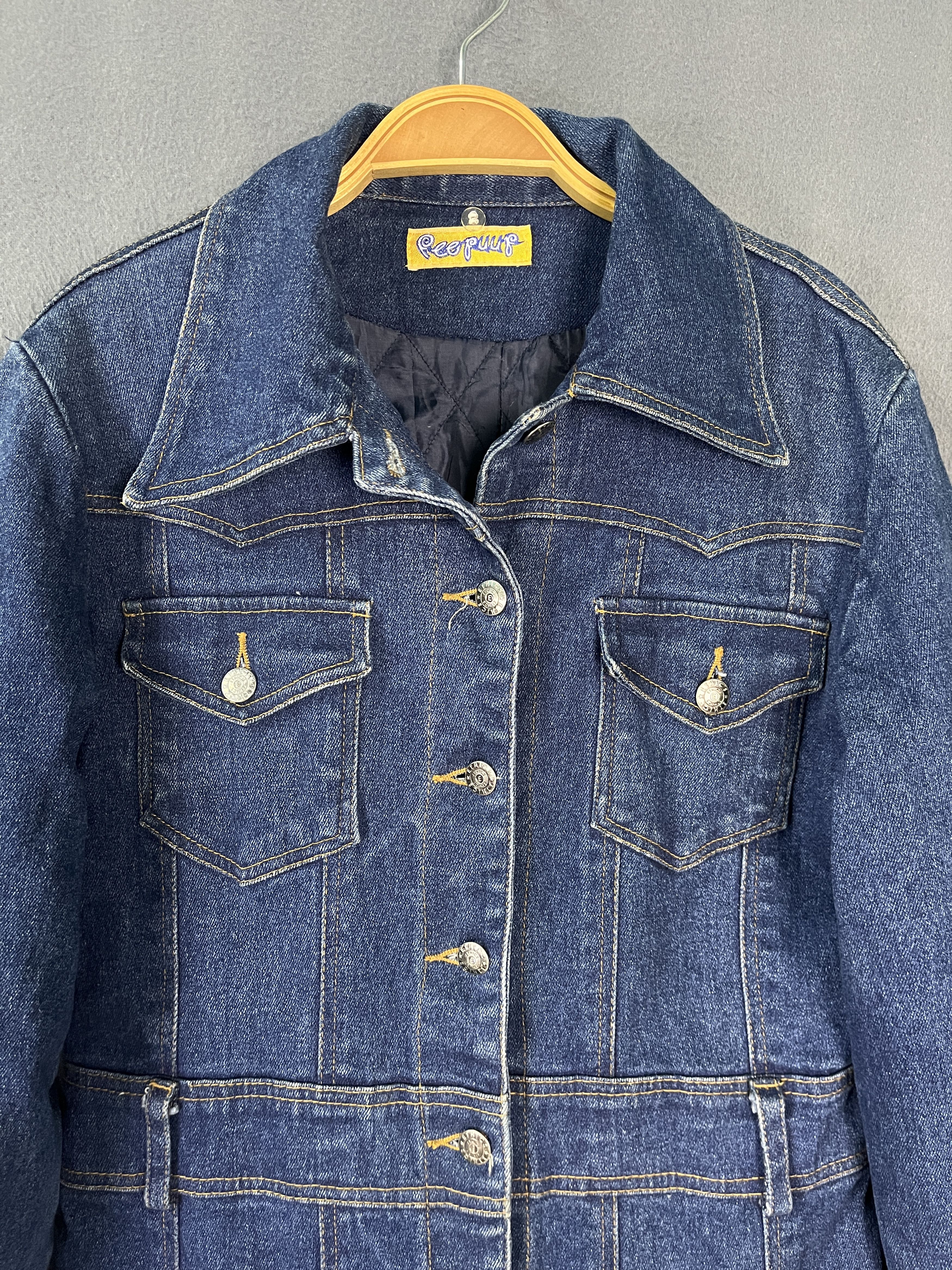 Japanese Brand Denim Mini Dress Jeans Coat Long Trucker Style Jacket Size M / US 6-8 / IT 42-44 - 3 Thumbnail