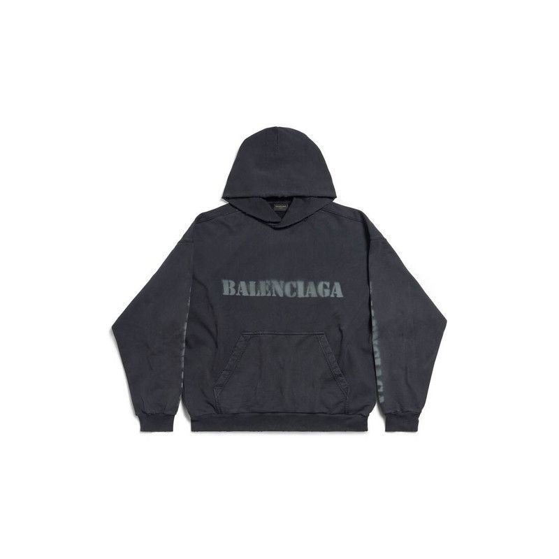 o1bcso1str0226 Stencil Type Hoodie Medium Fit In Black