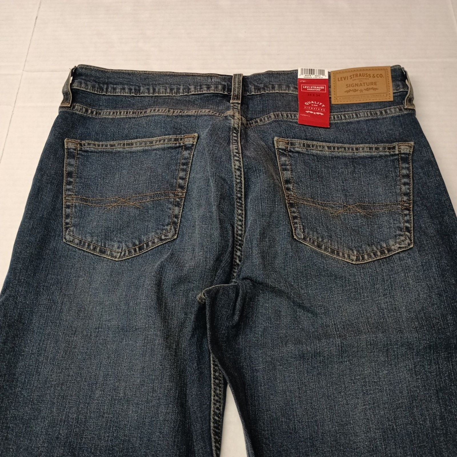 Levi's Signature Levi Straight Jeans Men's 34x34 Blue Ultimate Flex Size US 34 / EU 50 - 9 Thumbnail