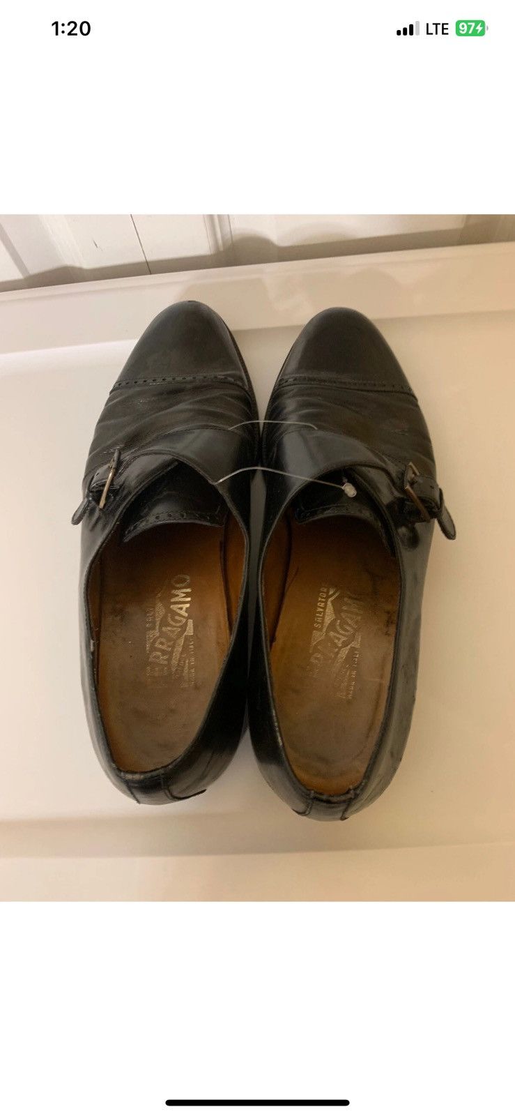 Salvatore Ferragamo Salvatore Ferragamo mens 9.5D monk strap black loafer shoes Size US 9.5 / EU 42-43 - 6 Thumbnail