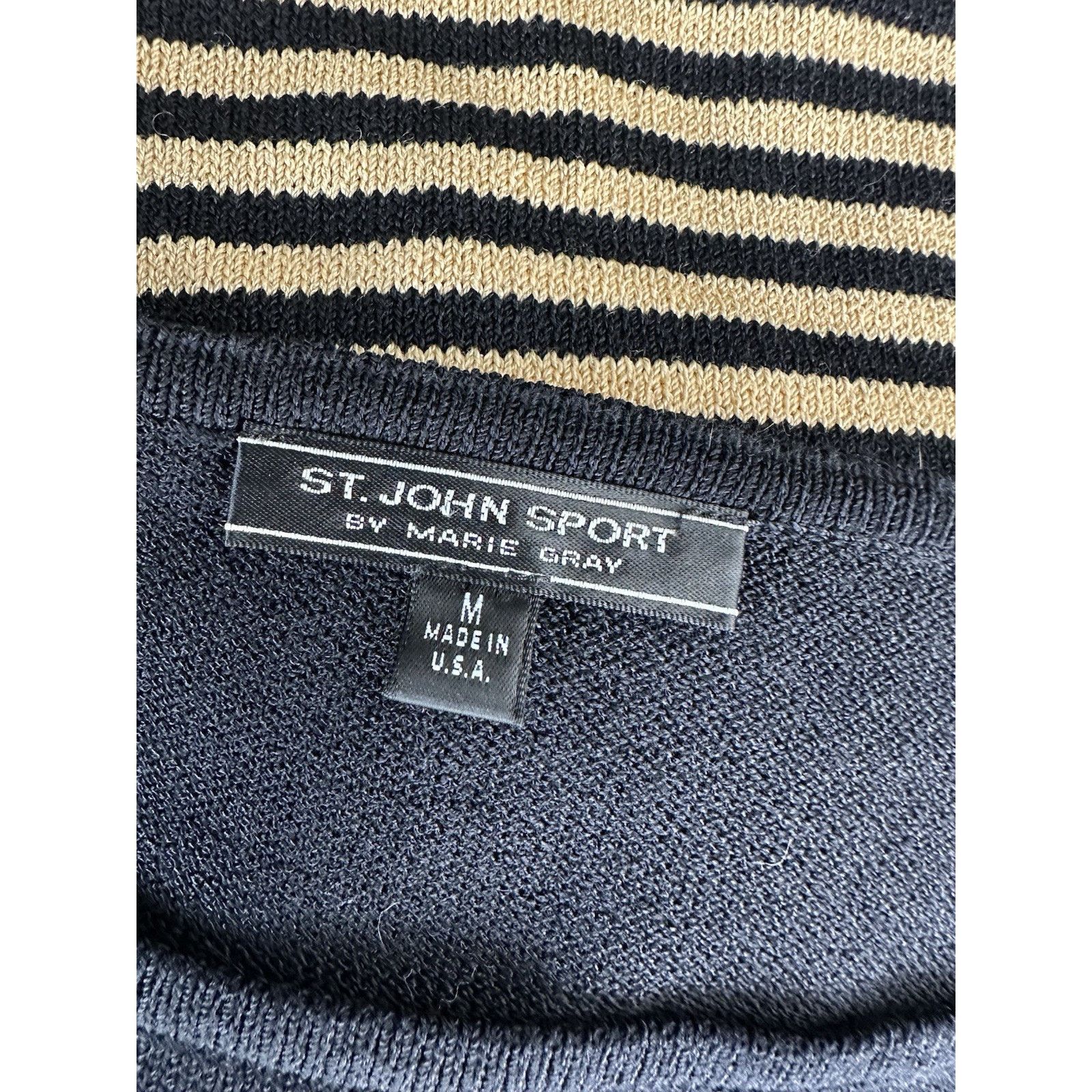 St. John vintage St. John Sport Boat Neck Stripped Sweater Size M Size M / US 6-8 / IT 42-44 - 3 Thumbnail