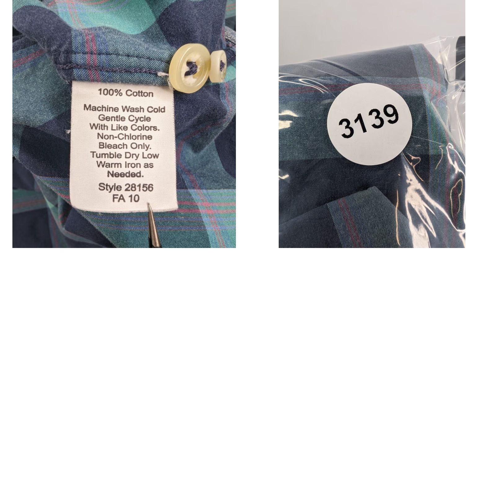 J.Crew VINTAGE J Crew Button Front Shirt Mens M Green White Plaid Long Sleeve 2-Ply Cotton Size US M / EU 48-50 / 2 - 8 Thumbnail