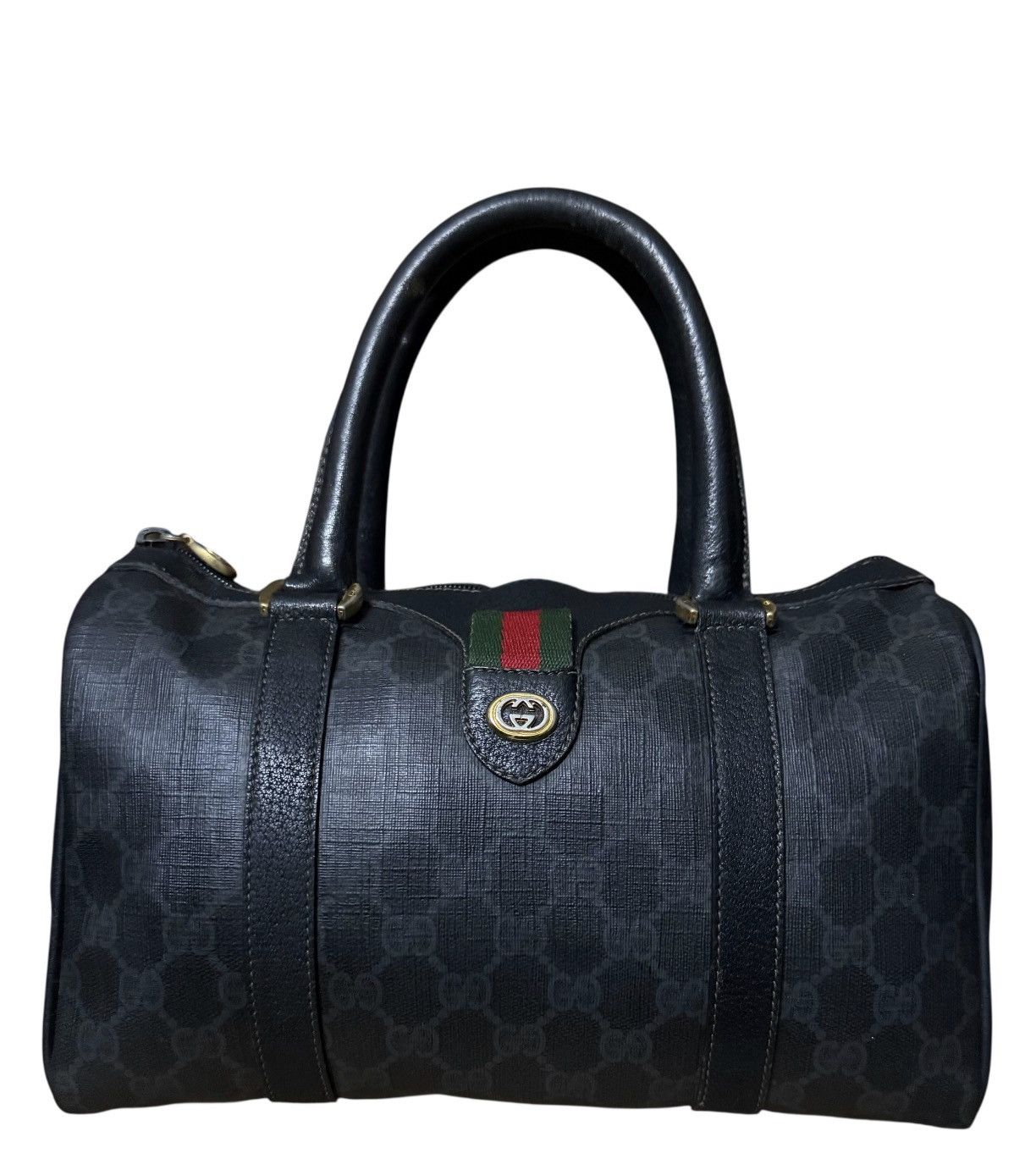 Gucci Gucci Boston GG Monogram Black Leather Vintage Size ONE SIZE - 1 Thumbnail
