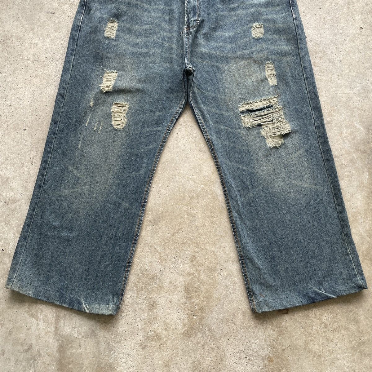 Vintage W38 Vintage America & First Baggy Jeans Distressed Pants Size US 38 / EU 54 - 4 Thumbnail