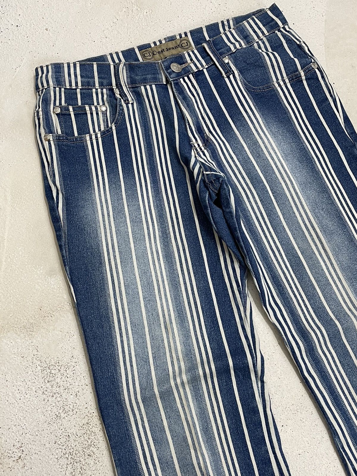 Other CJ Crest Jeans Bootcut Stripe Hickory Old Vintage Style Size 28" / US 6 / IT 42 - 3 Thumbnail