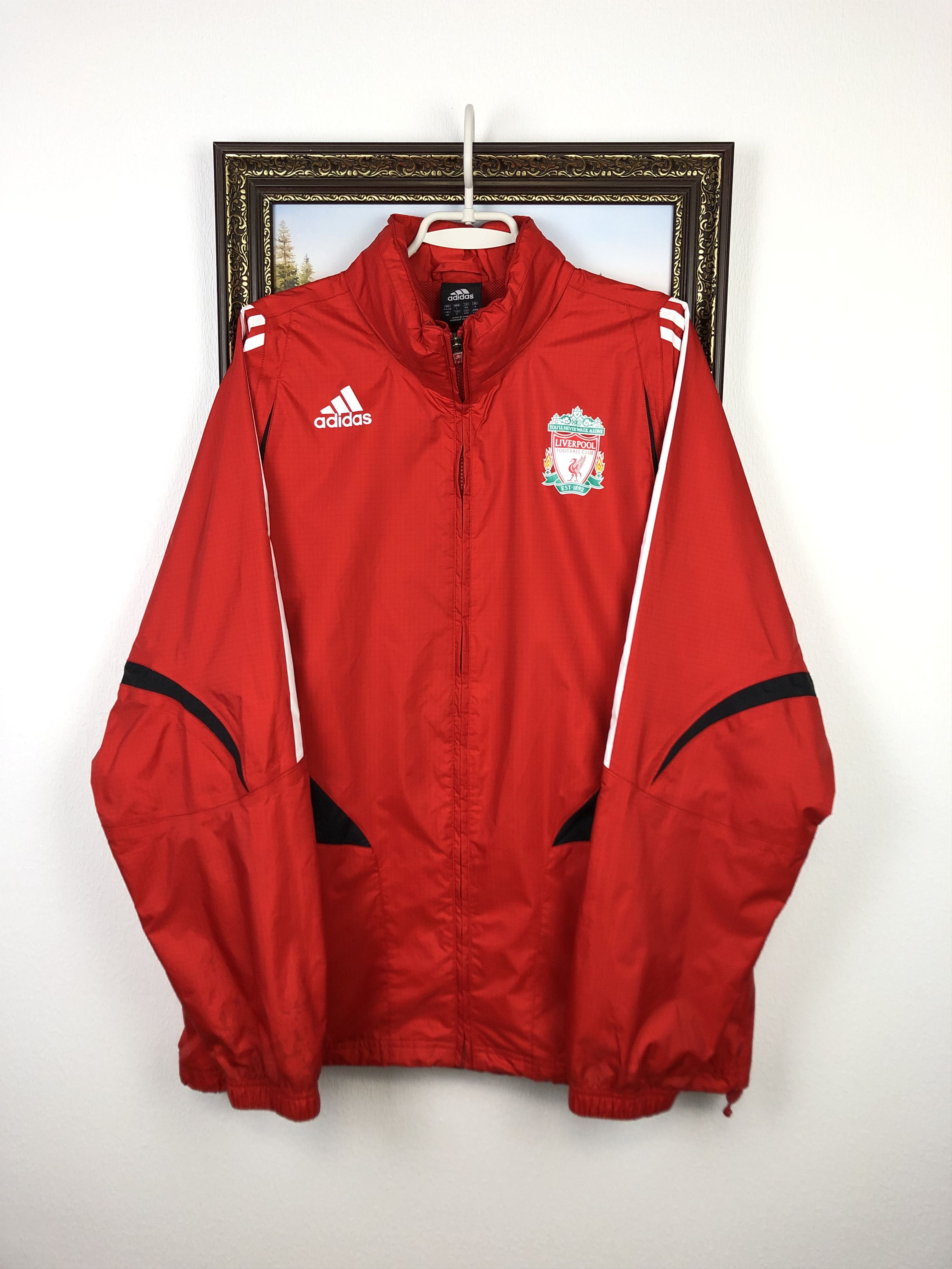 Adidas Vintage Adidas Liverpool Football Jacket Soccer Track Top XL Size US XL / EU 56 / 4 - 1 Thumbnail