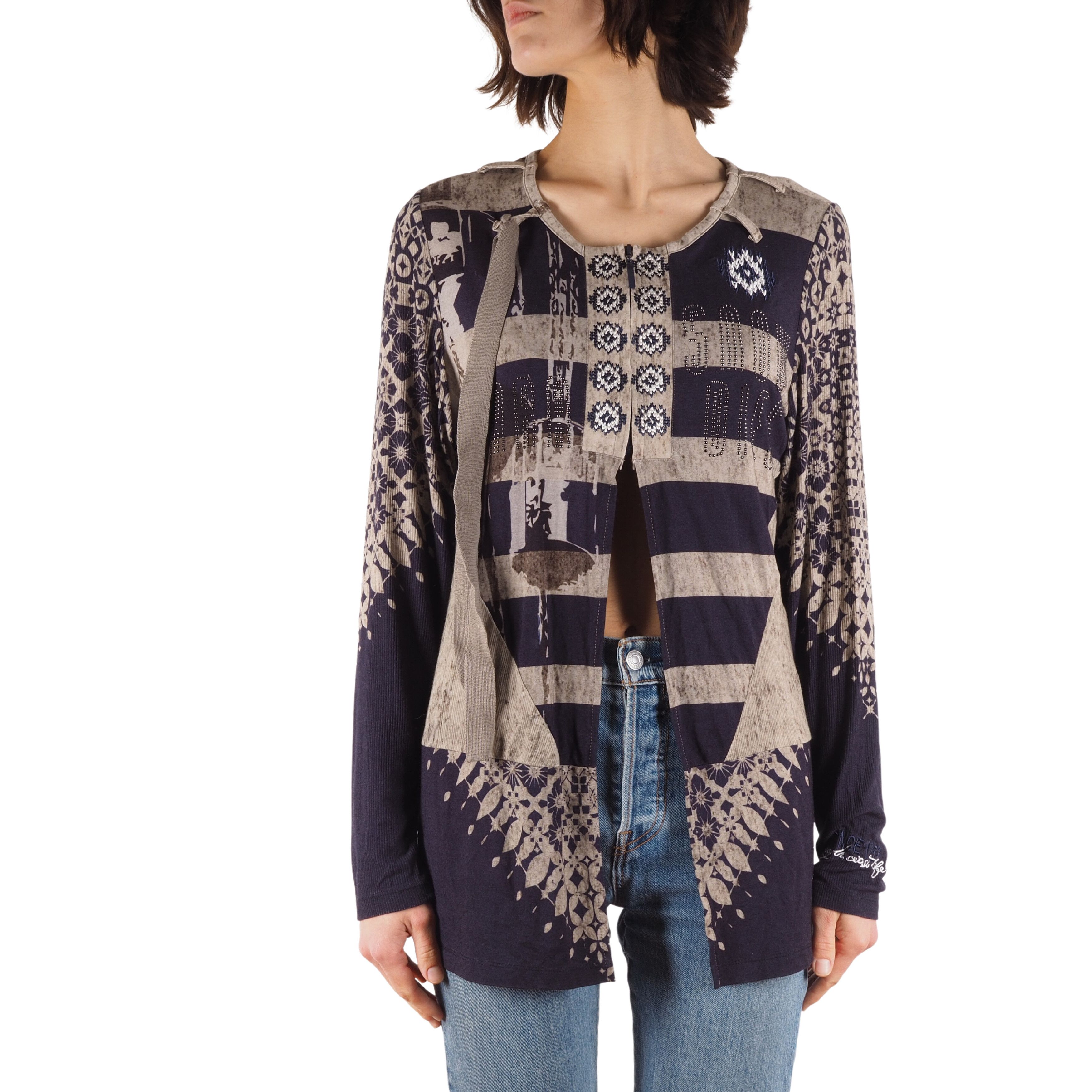 SPORTALM 90s Vintage Snow Paradise Long Sleeve Zip Top