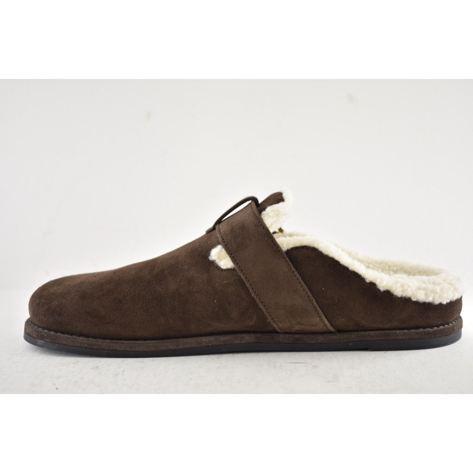 Fendi Fendi Feel Mules Brown Suede Shearling FF Gold Logo Slip On Size US 10.5 / IT 40.5 - 12 Thumbnail