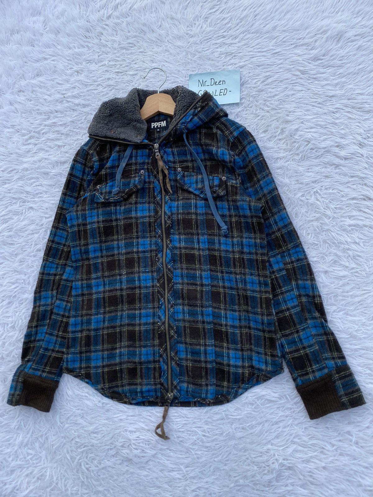 PPFM Rare Vintage PPFM Hooded Flannel Size US M / EU 48-50 / 2 - 3 Thumbnail