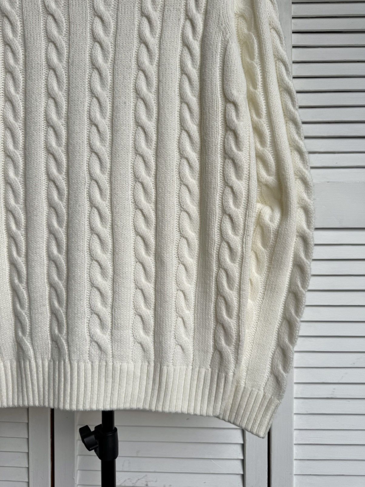 Polo Ralph Lauren Polo Ralph Lauren Style Cable Knit Wool Blend White Sweater Size US S / EU 44-46 / 1 - 4 Thumbnail