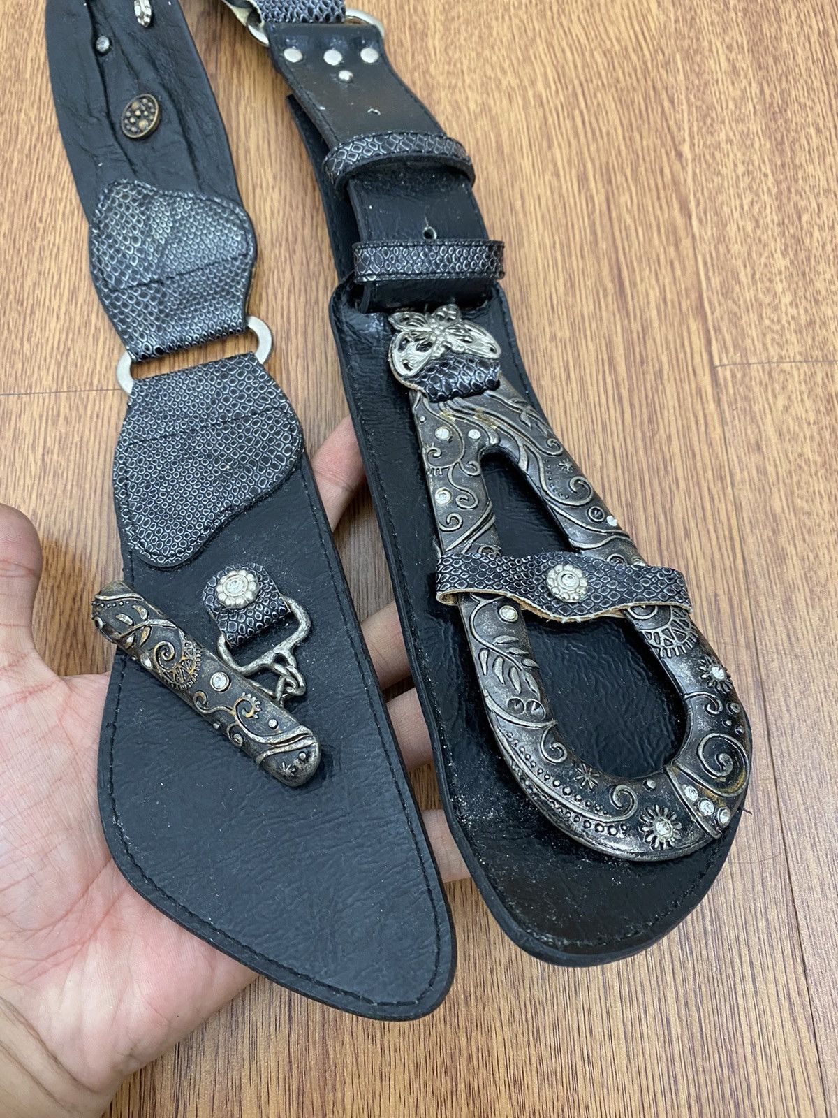 If Six Was Nine Wide butterfly belt snakeskin Size ONE SIZE - 4 Thumbnail