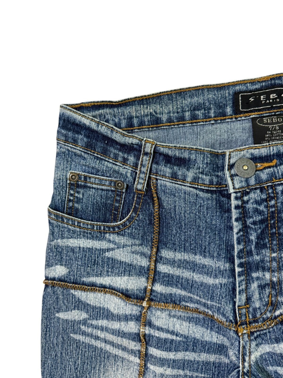 Hysteric Glamour FLARED SEBO RECONSTRUCTED DESIGN ELASTIC DENIM JEANS Size 28" / US 6 / IT 42 - 10 Thumbnail