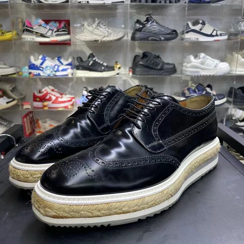 Prada PRADA Black Platform Shoes Size 44/10 Size US 10 / EU 43 - 1 Thumbnail