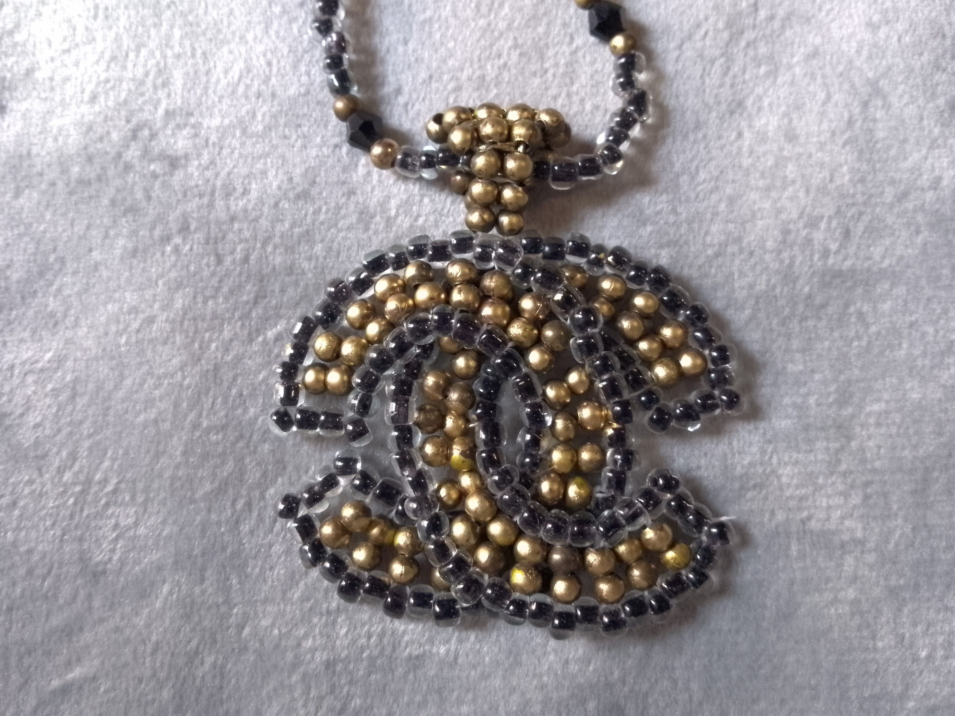 Handmade Necklace Long Black Elegant Pena C Chanel Size ONE SIZE - 2 Thumbnail